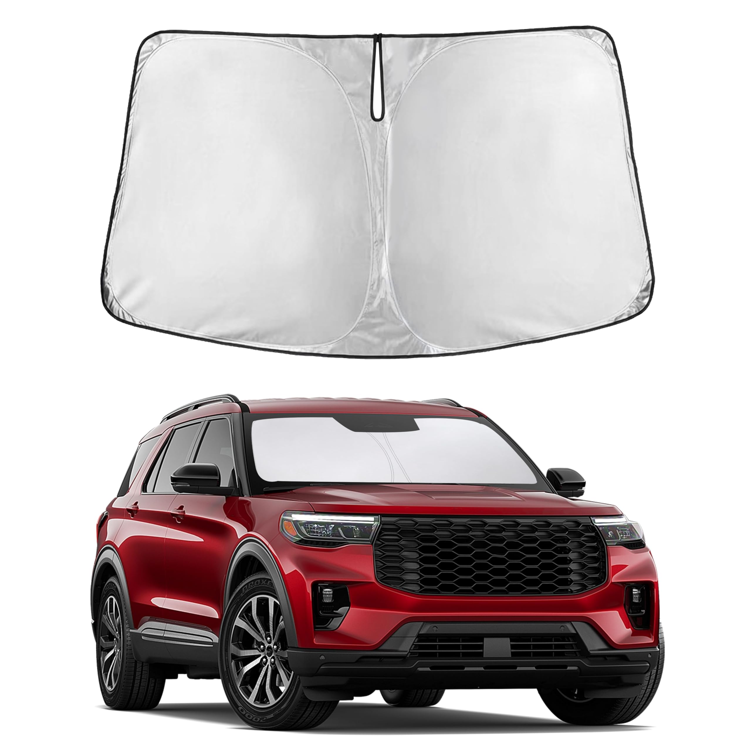 Front Windshield Sun Shade & Car Window Sun Visor