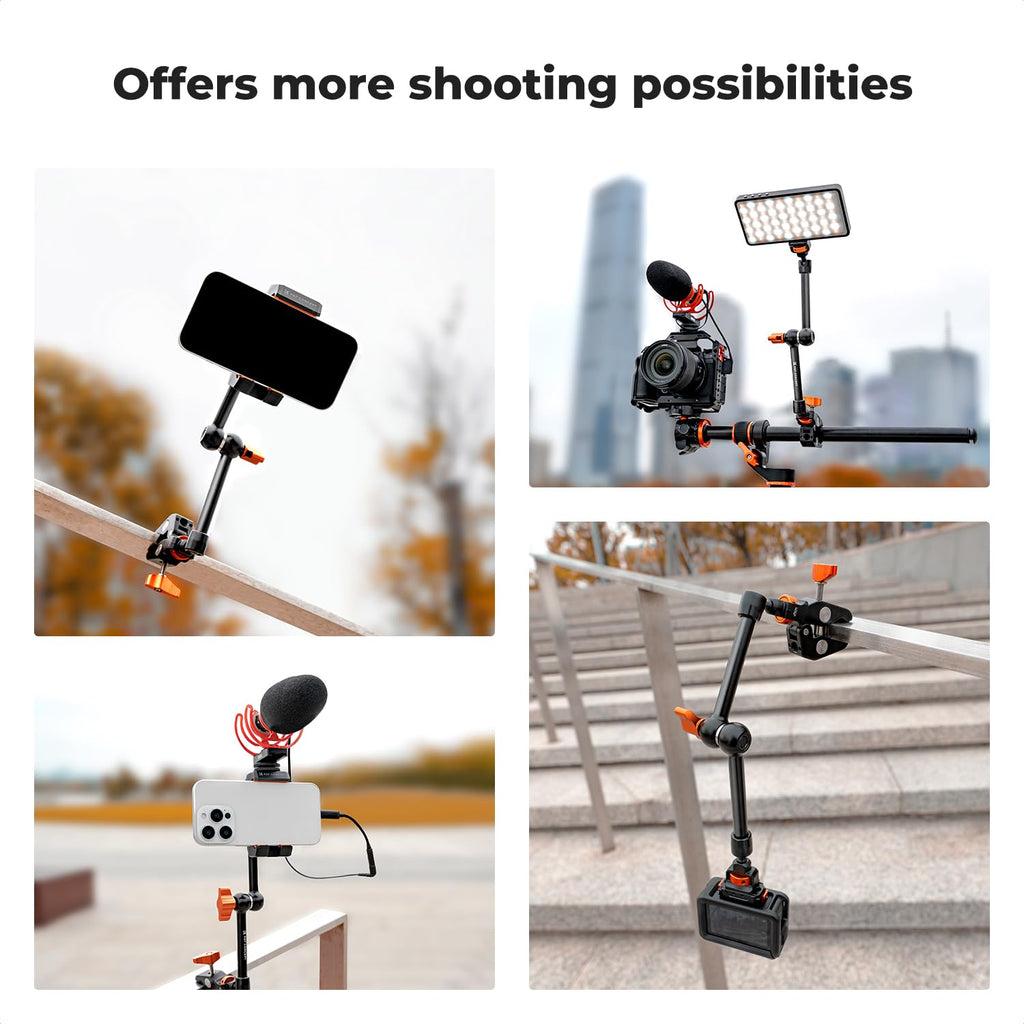 11-Inch 360° Articulating Magic Arm Camera Mount Adapter