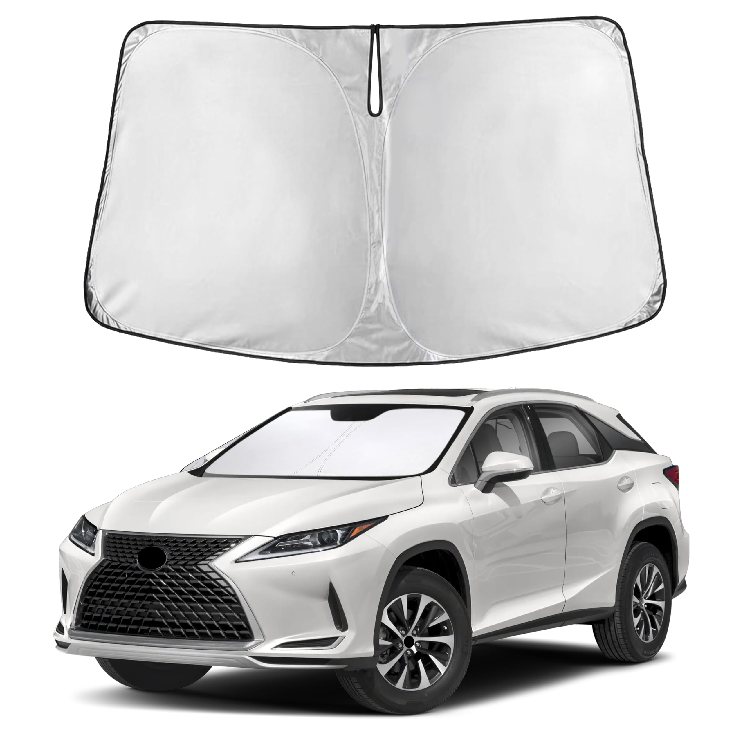 Front Windshield Sun Shade & Car Window Sun Visor