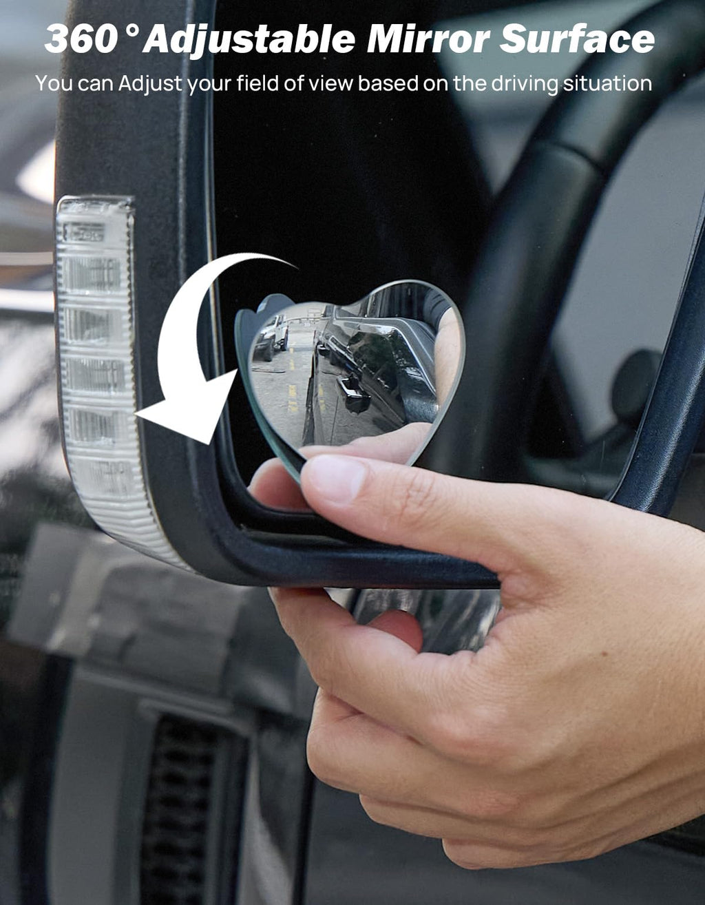 Adjustable Blind Spot Mirror for Cars, SUVs & Trucks