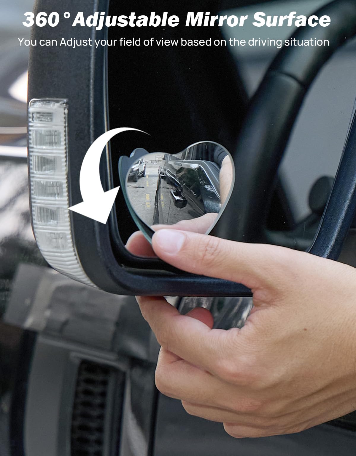 Adjustable Blind Spot Mirror for Cars, SUVs & Trucks
