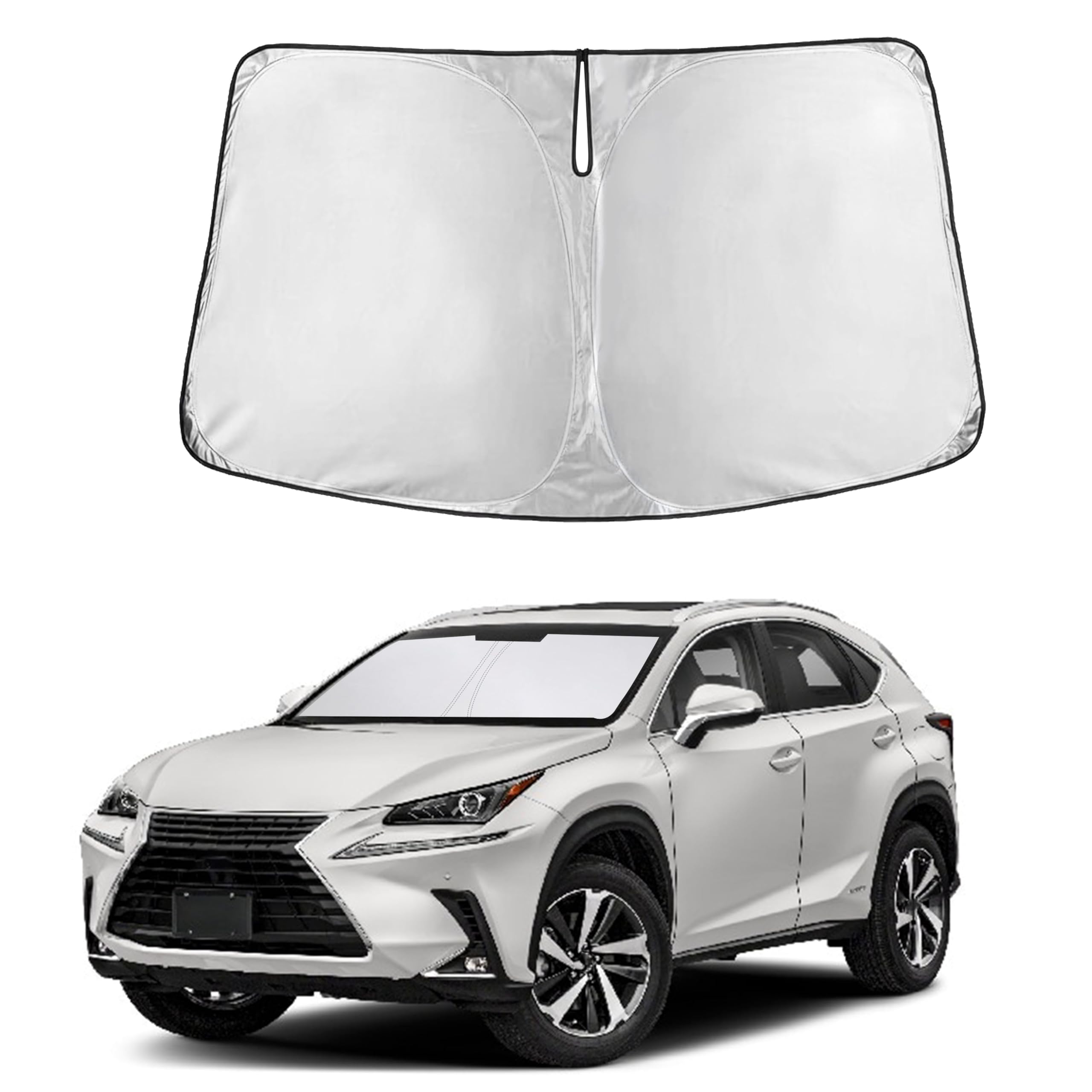 Front Windshield Sun Shade & Car Window Sun Visor