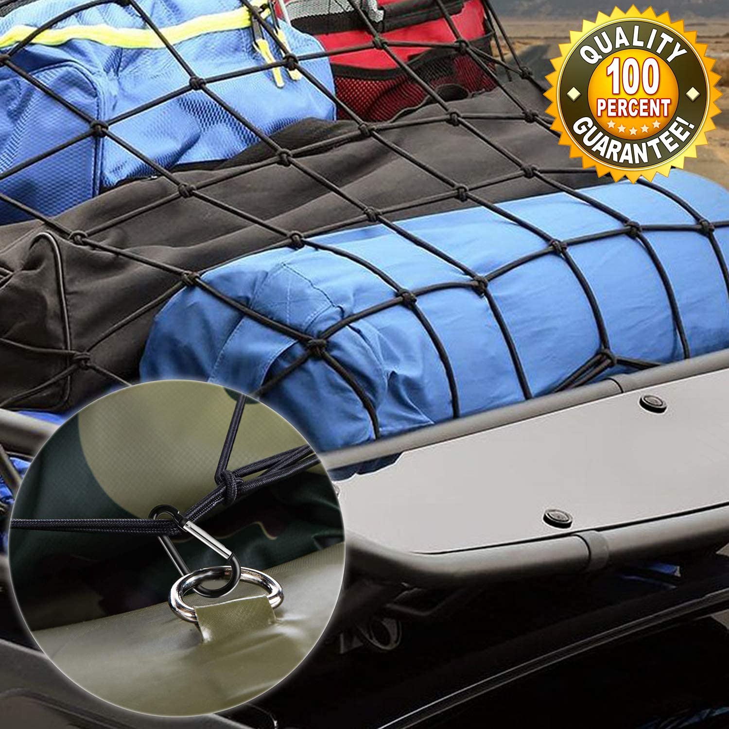 Universal Car Cargo Net for Trunk Storage & Organization