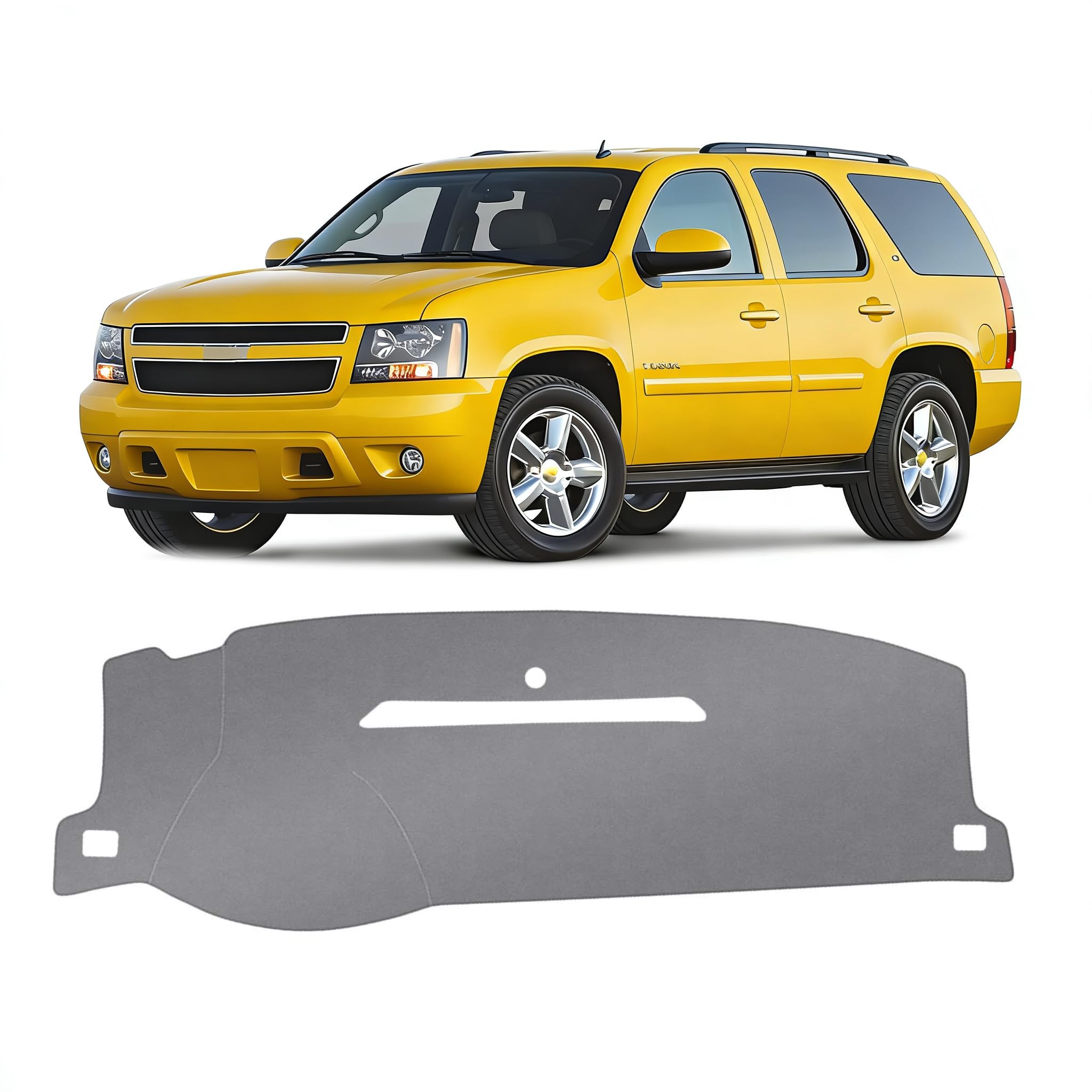 Gray & Black Non-Slip Dashboard Cover for Left-Hand Drive