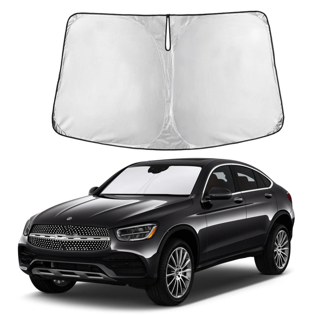 Front Windshield Sun Shade & Car Window Sun Visor