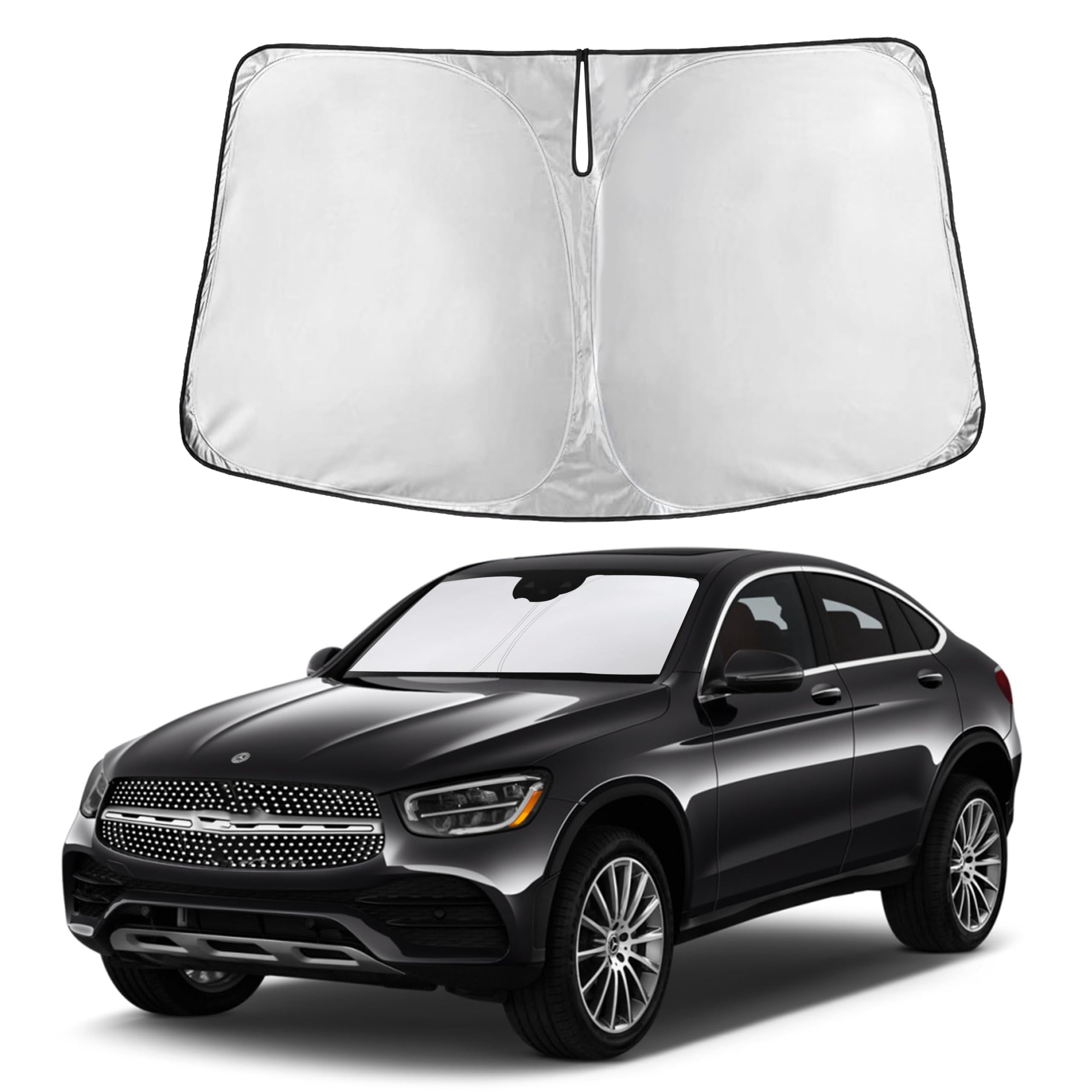 Front Windshield Sun Shade & Car Window Sun Visor