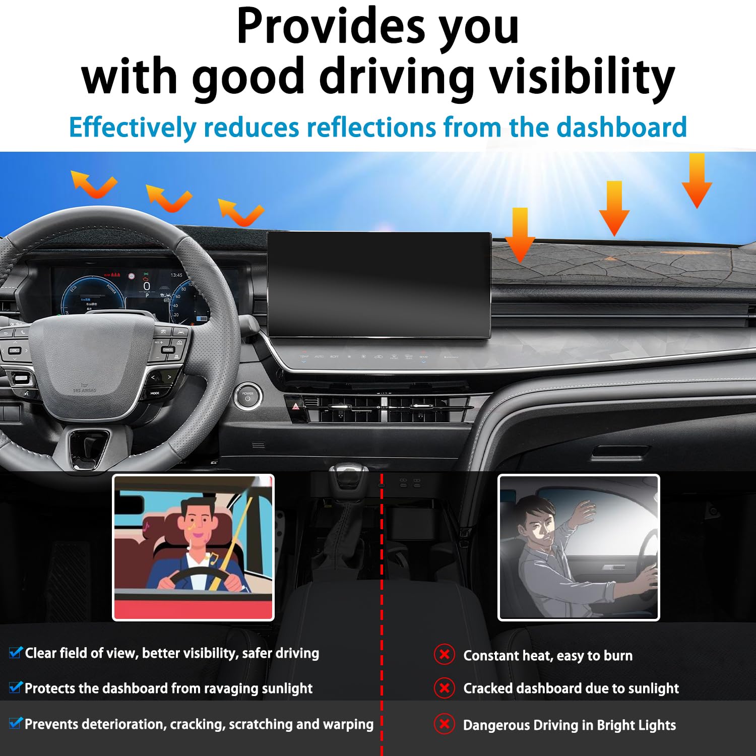 Dashboard Cover Mat for Toyota Camry 2025–Present