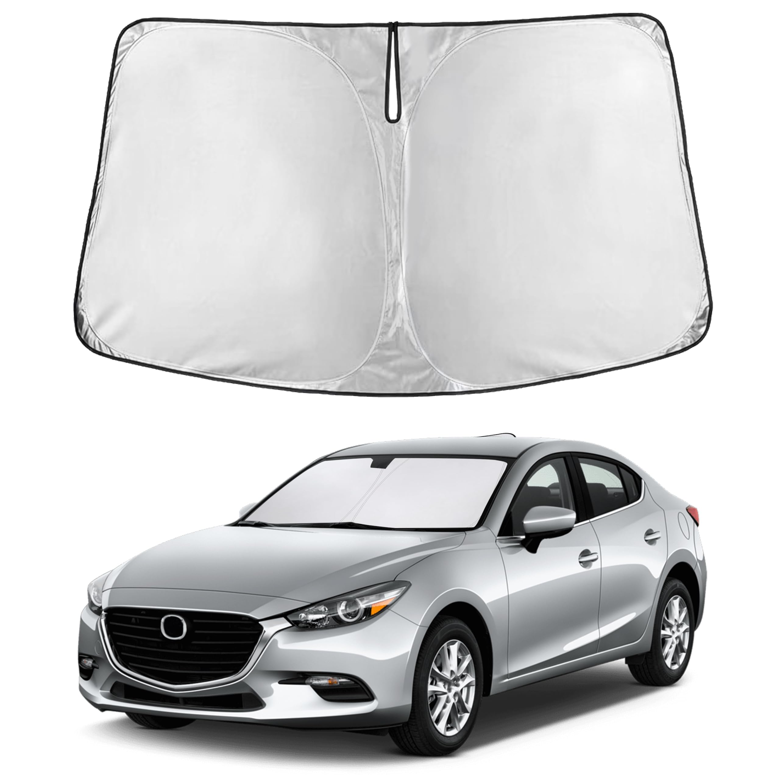 Front Windshield Sun Shade & Car Window Sun Visor