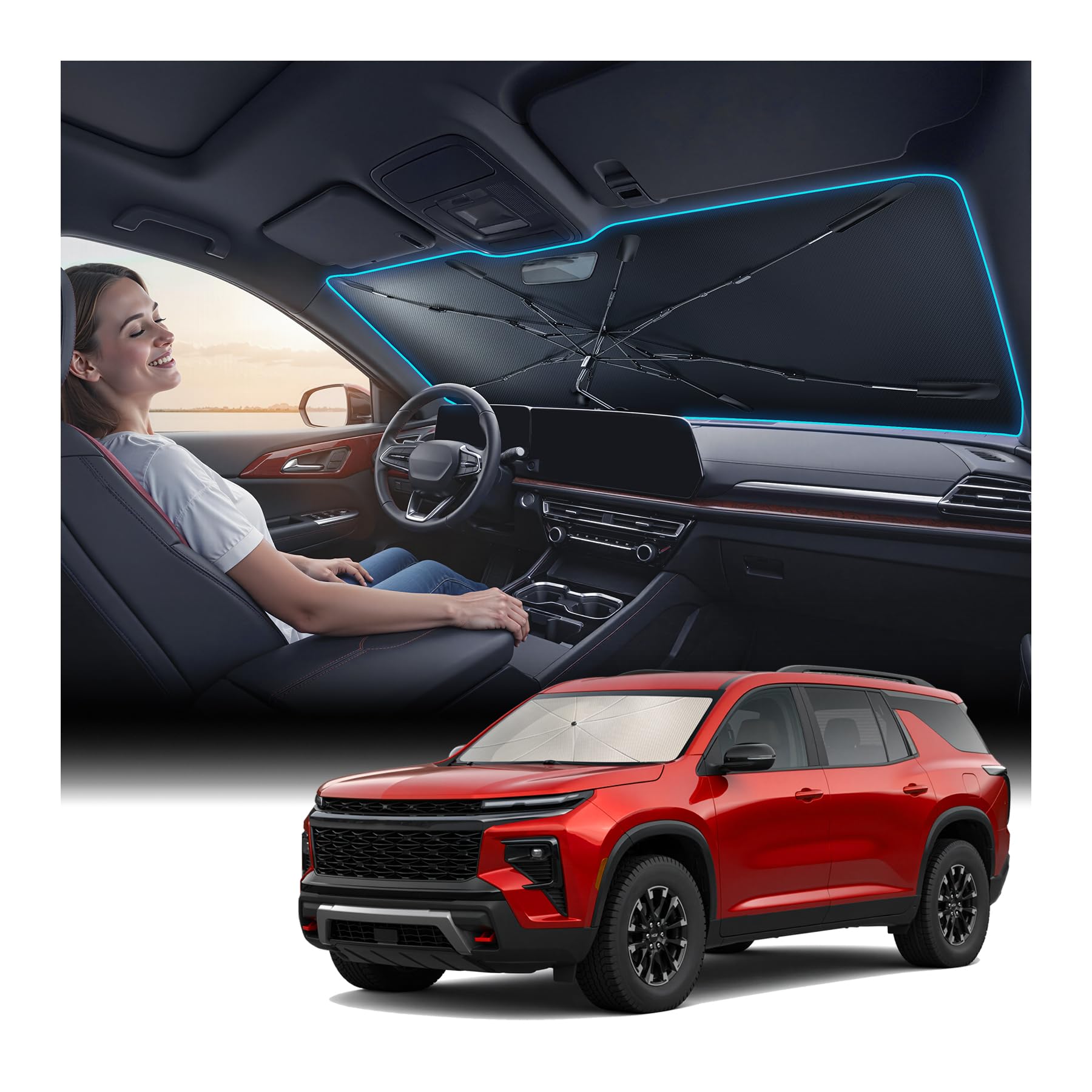 Foldable Windshield Sun Shade Umbrella for Cars