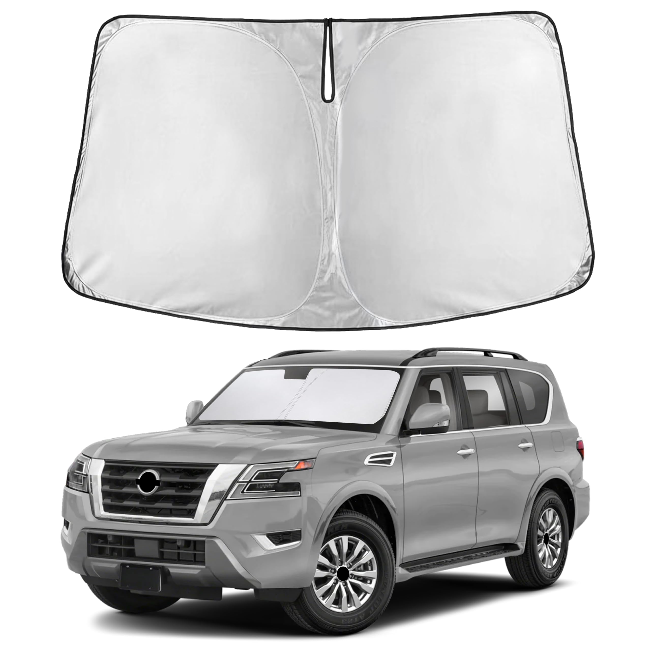 Front Windshield Sun Shade & Car Window Sun Visor