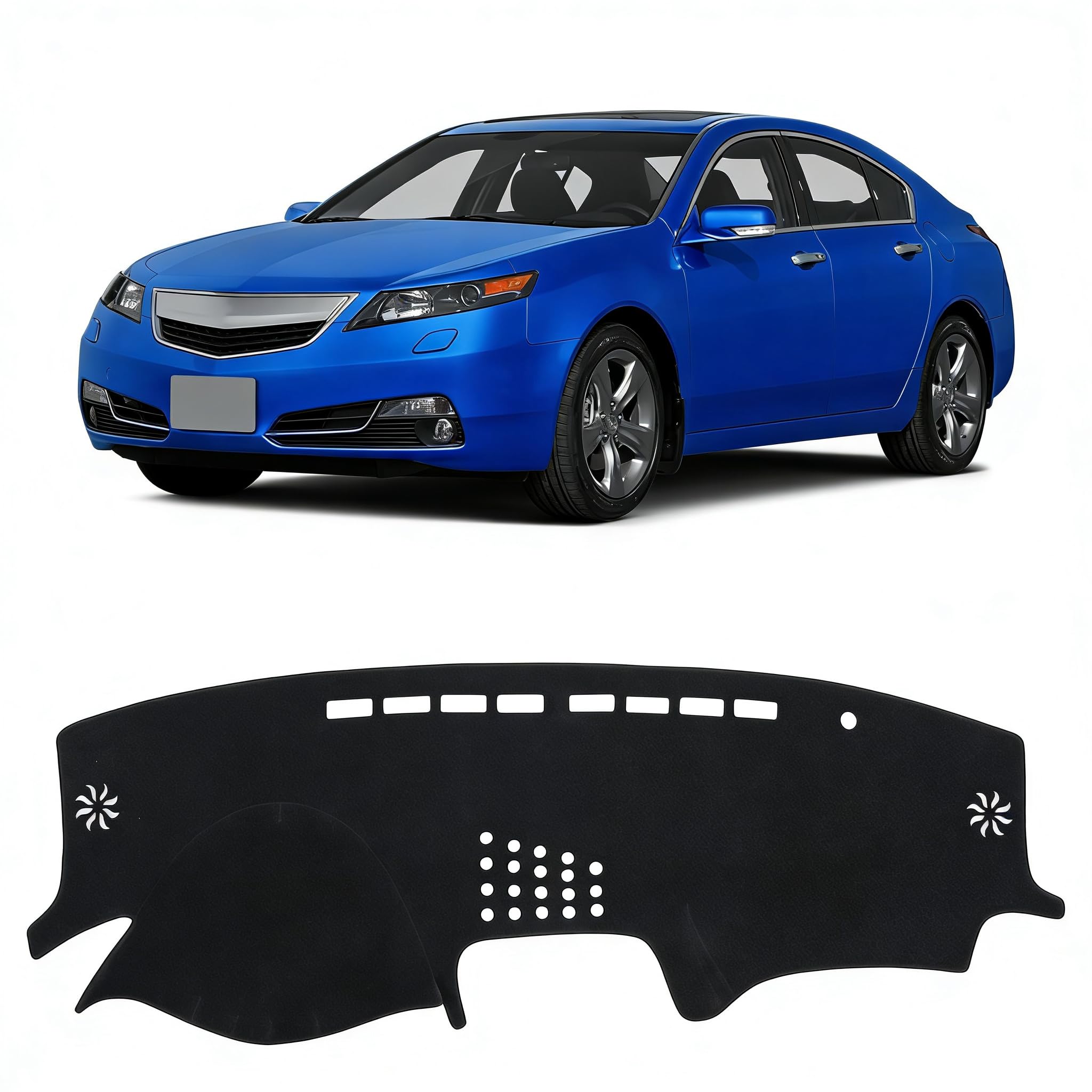Gray & Black Non-Slip Dashboard Cover for Left-Hand Drive