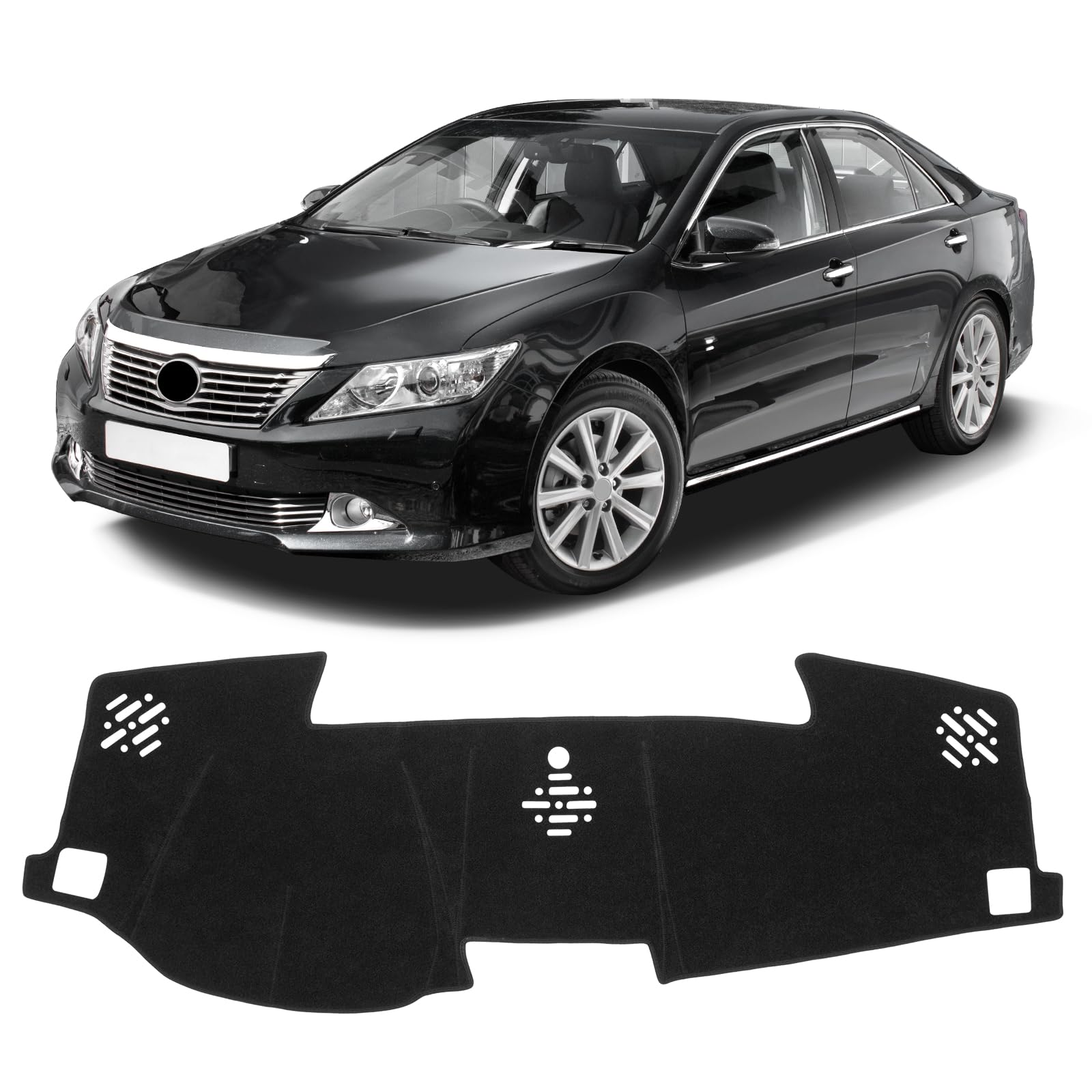 Gray & Black Non-Slip Dashboard Cover for Left-Hand Drive