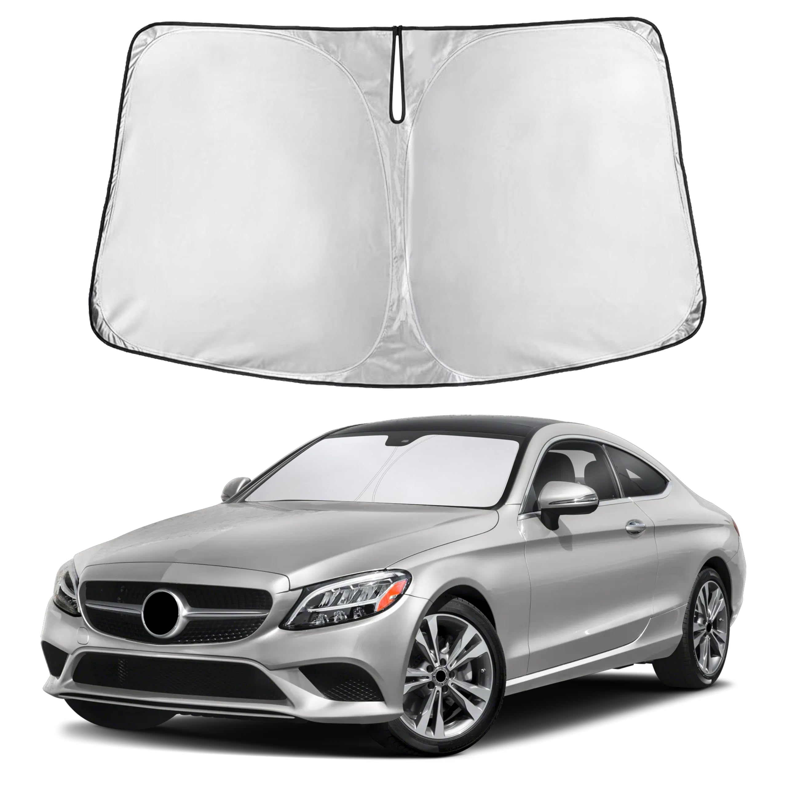 Front Windshield Sun Shade & Car Window Sun Visor