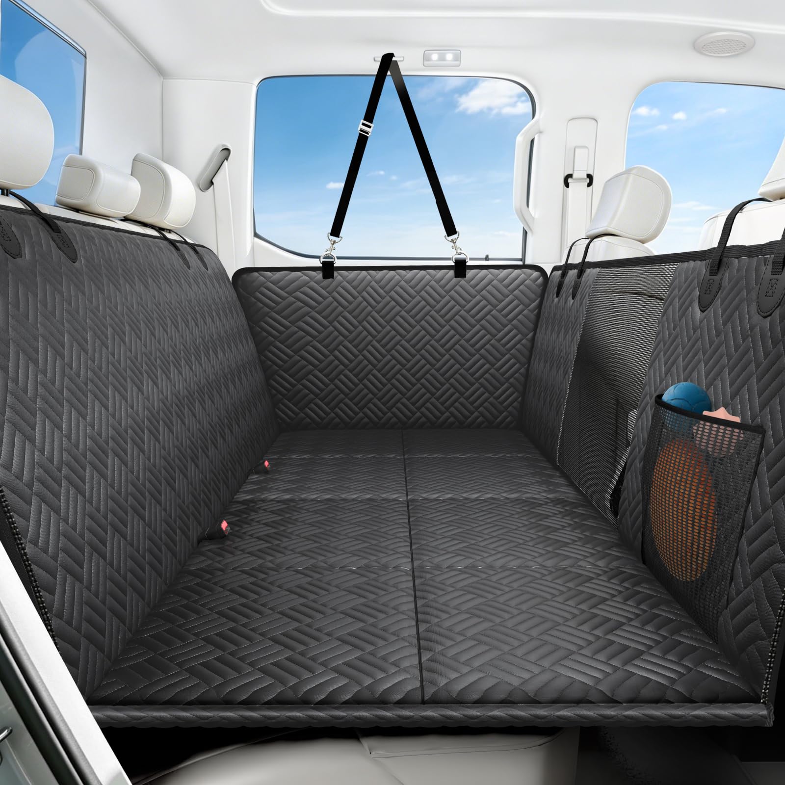 Hard-Bottom Dog Car Seat Cover & Back Seat Extender