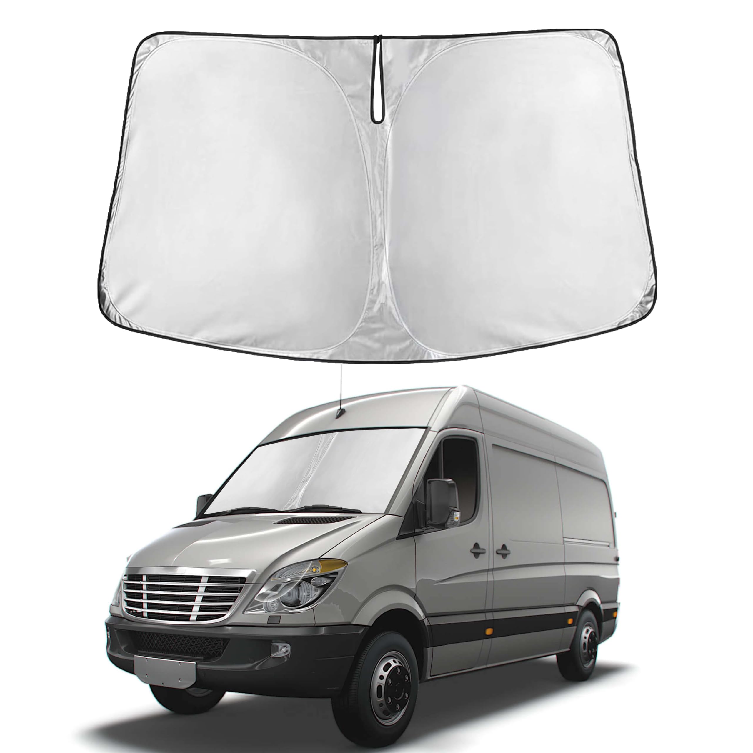 Reflective RV Windshield Sunshade for UV & Heat Protection