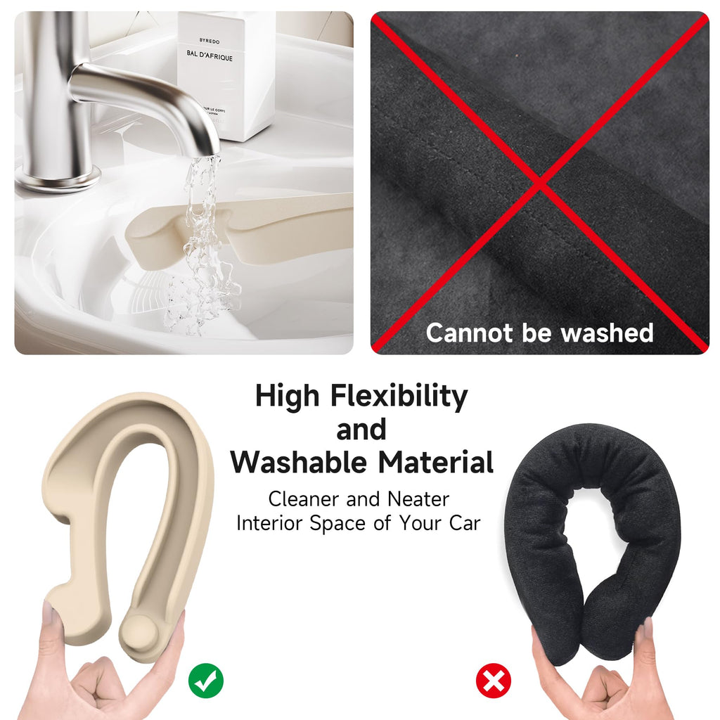 2-Pack 3-in-1 Car Seat Gap Fillers with Organizer & Hook
