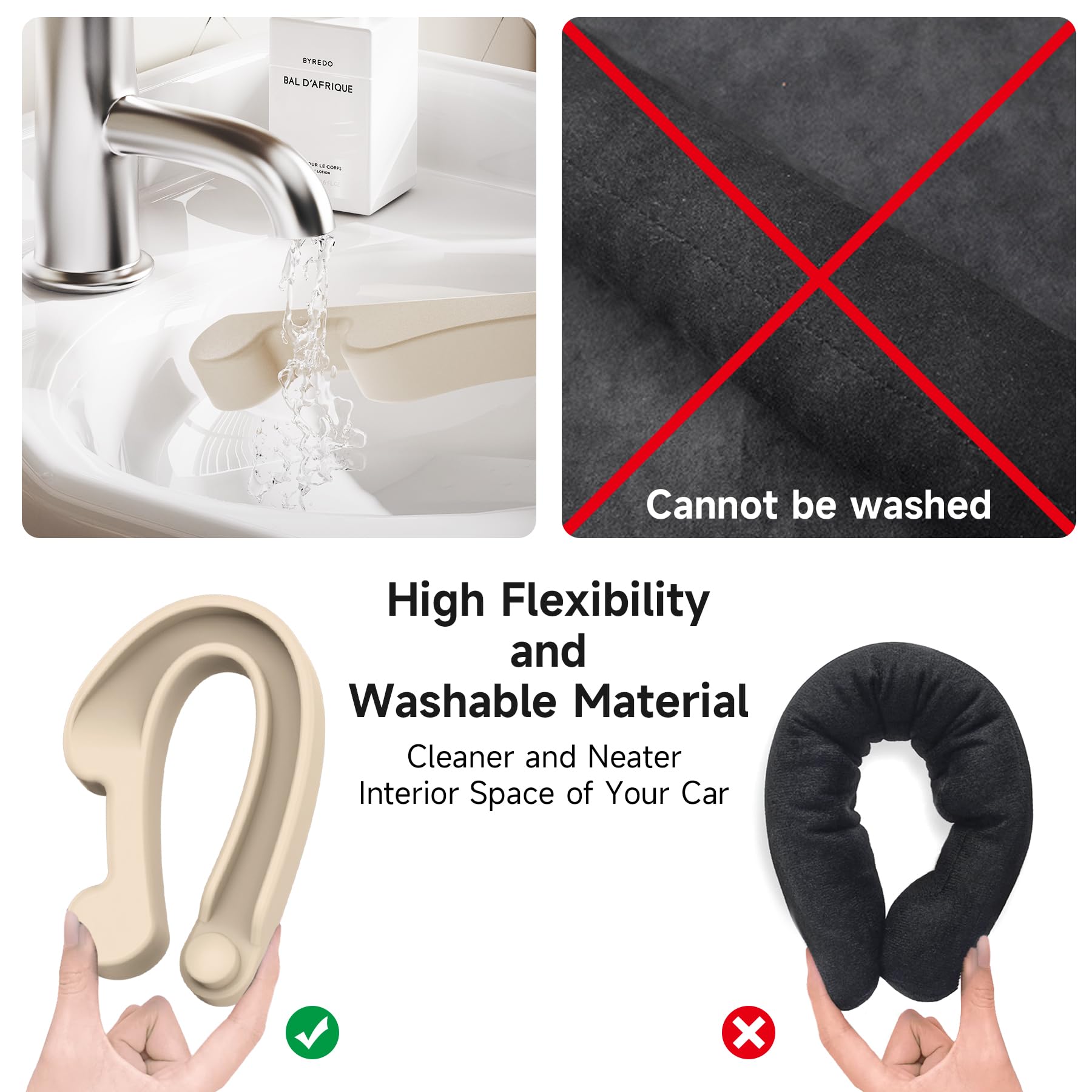 2-Pack 3-in-1 Car Seat Gap Fillers with Organizer & Hook