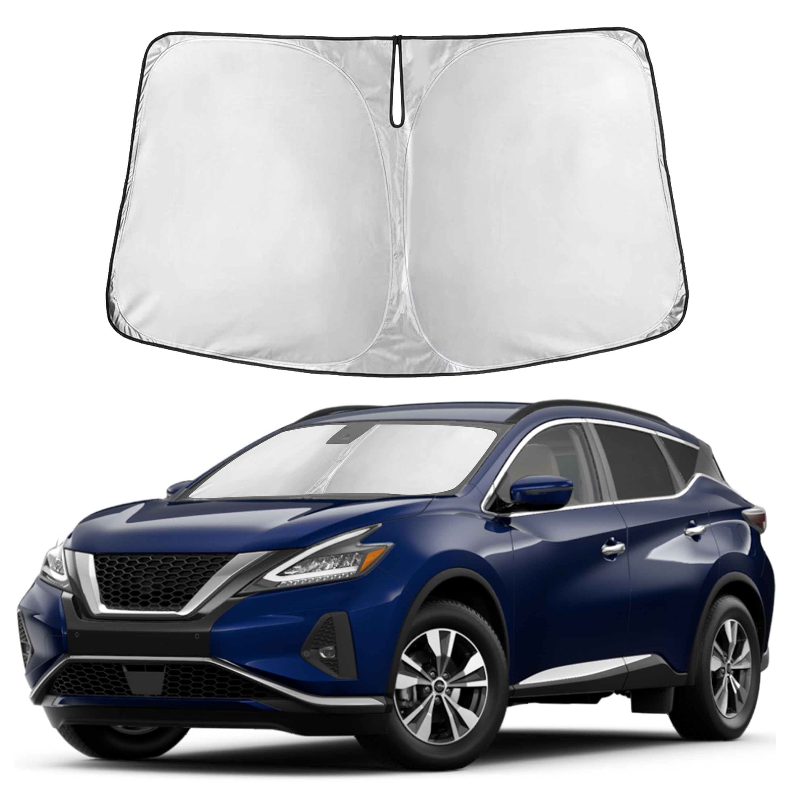 Front Windshield Sun Shade & Car Window Sun Visor