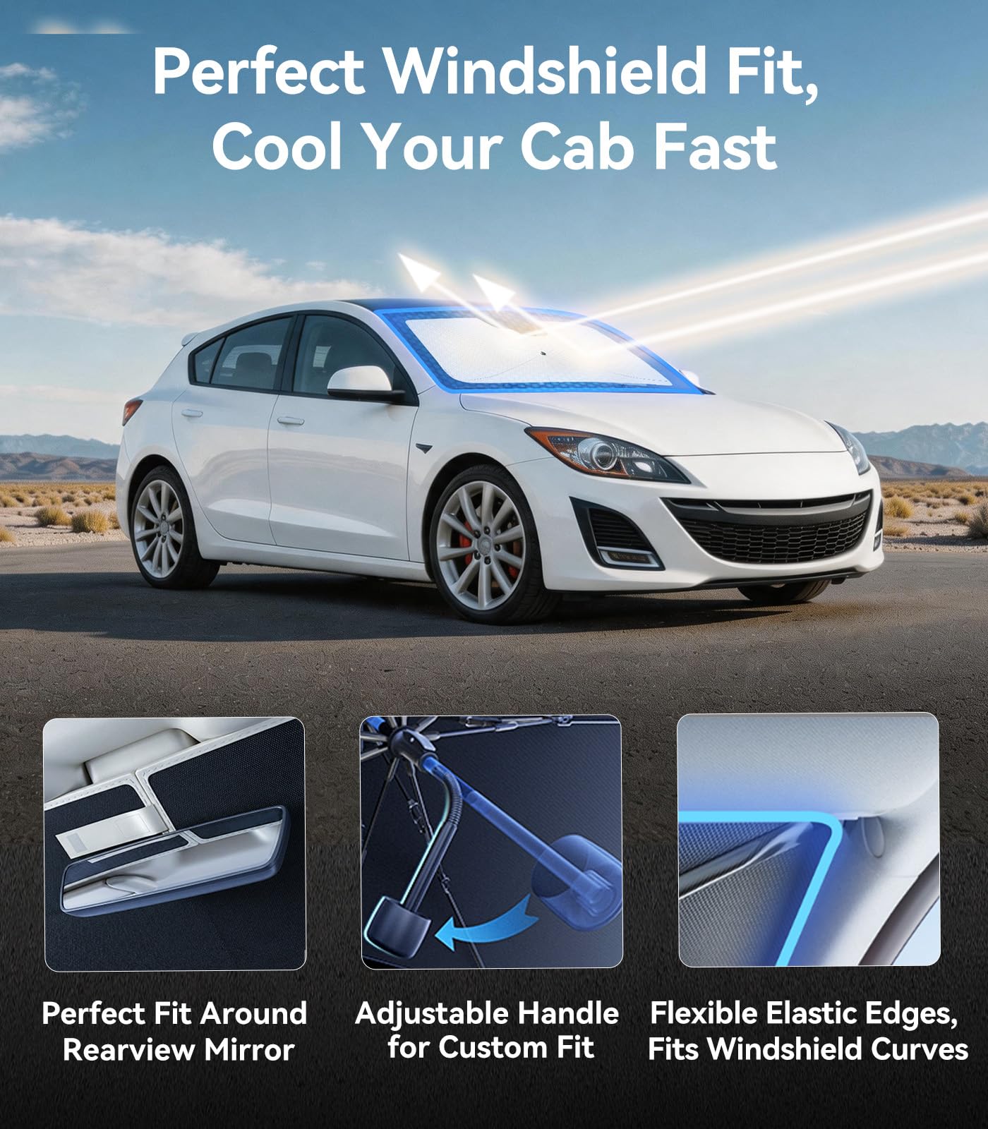 Foldable Windshield Sun Shade Umbrella for Cars