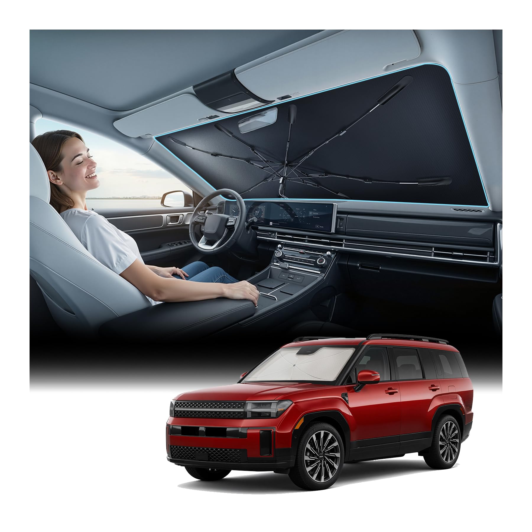 Foldable Windshield Sun Shade Umbrella for Cars