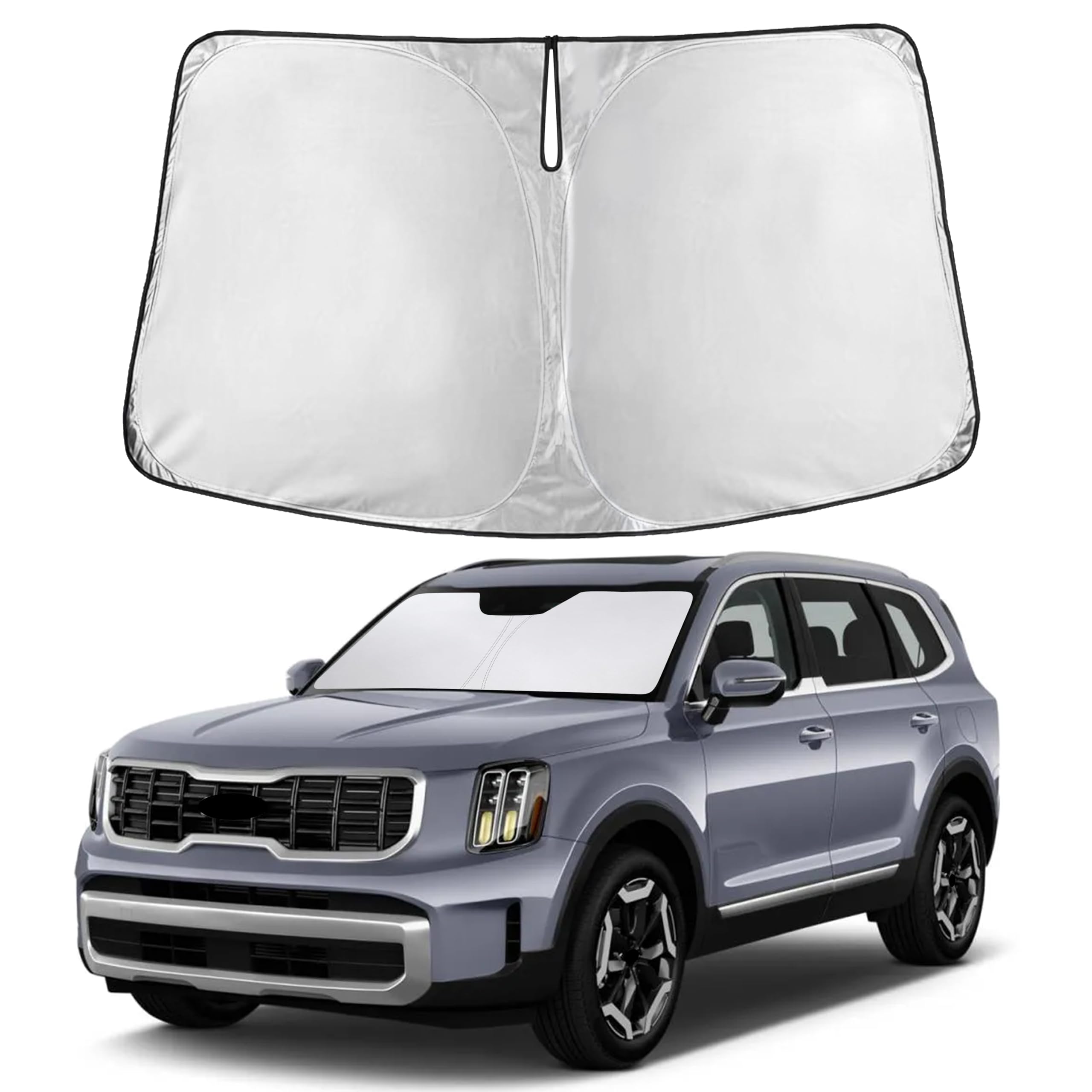Front Windshield Sun Shade & Car Window Sun Visor