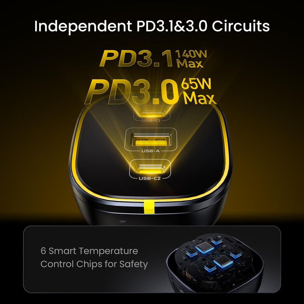 165W USB-C Laptop Car Charger & 40000mAh Power Bank