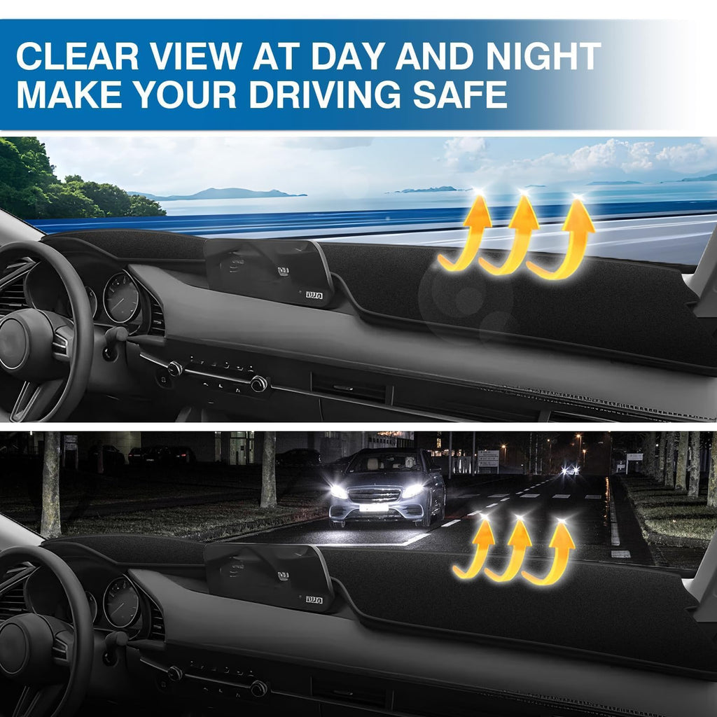 Gray & Black Non-Slip Dashboard Cover for Left-Hand Drive
