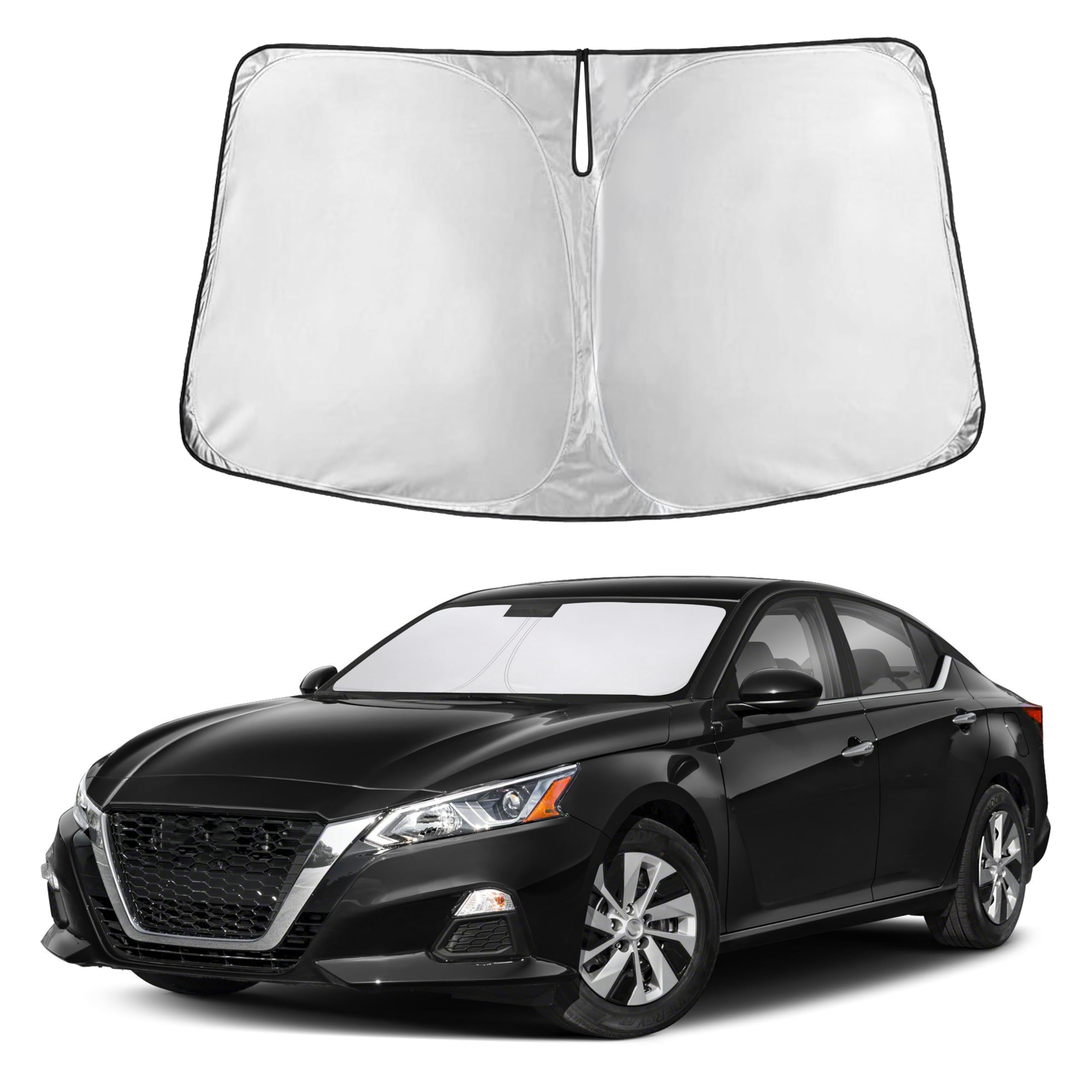 Front Windshield Sun Shade & Car Window Sun Visor