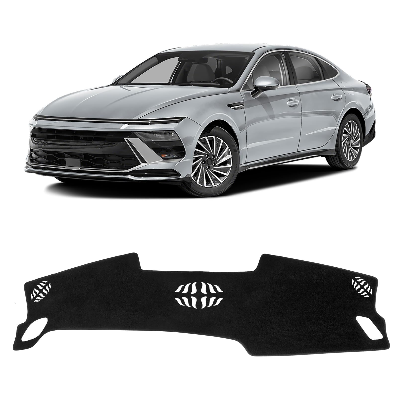 Gray & Black Non-Slip Dashboard Cover for Left-Hand Drive