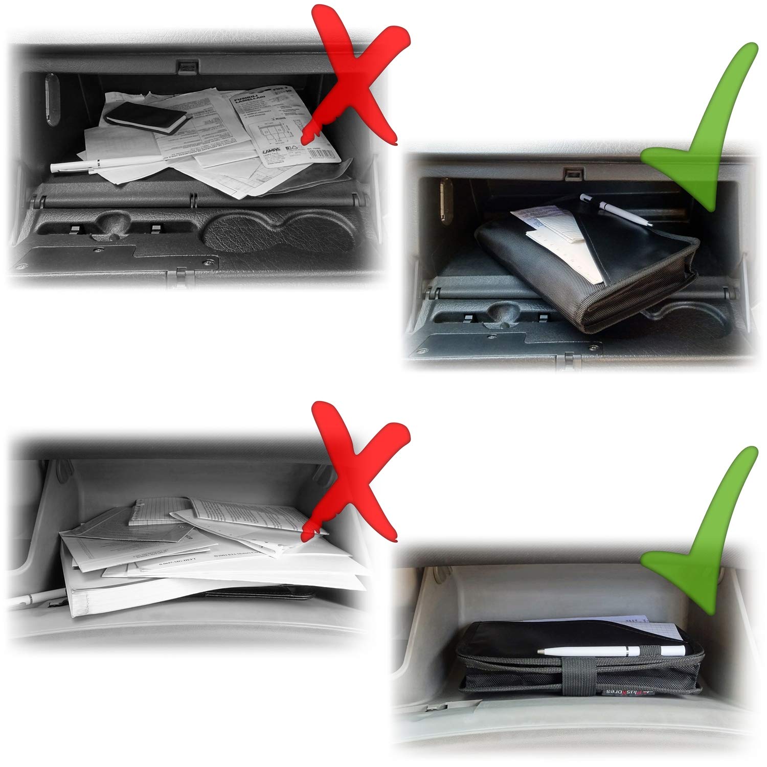 Universal Glove Box Organizer for Car Interior Storage
