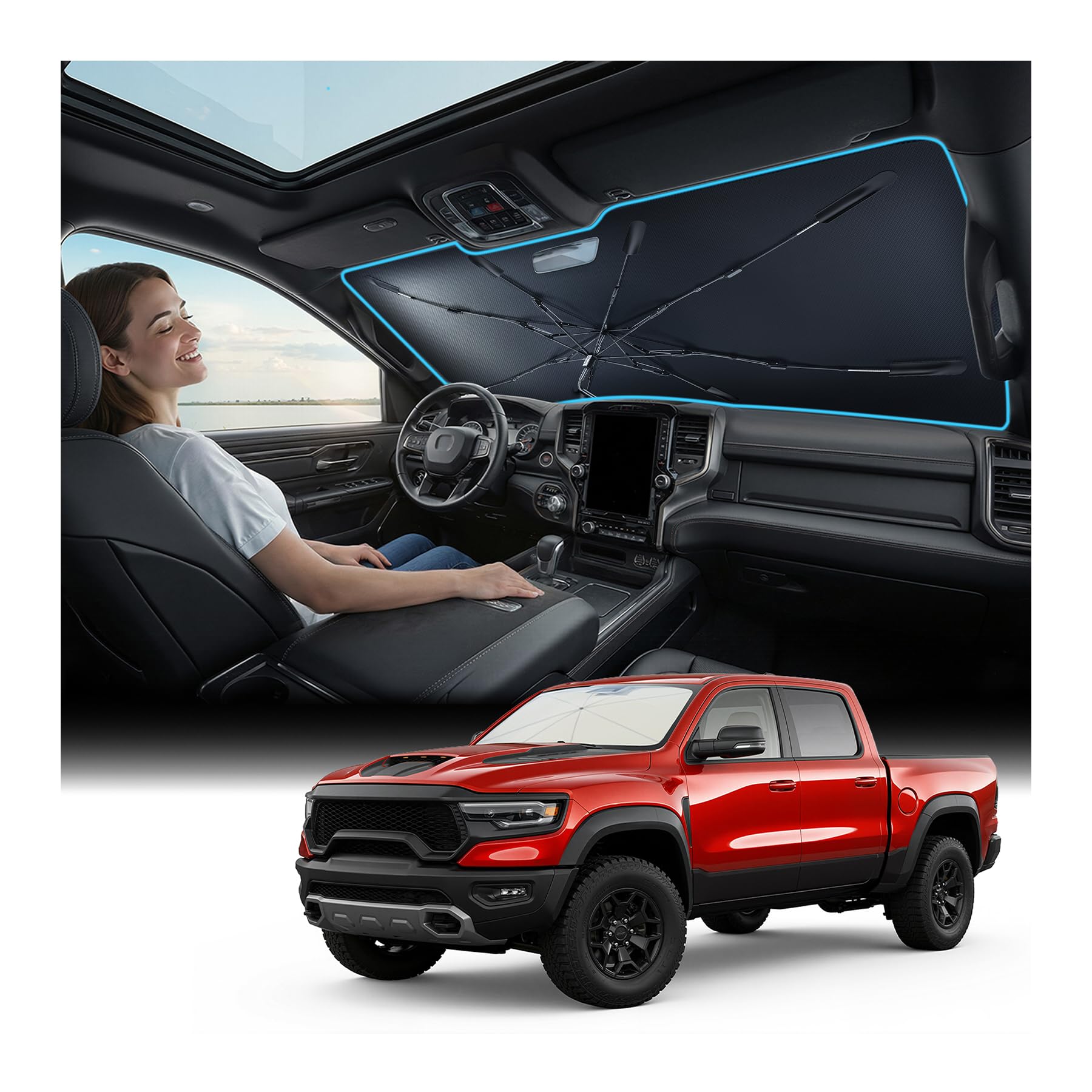 Foldable Windshield Sun Shade Umbrella for Cars