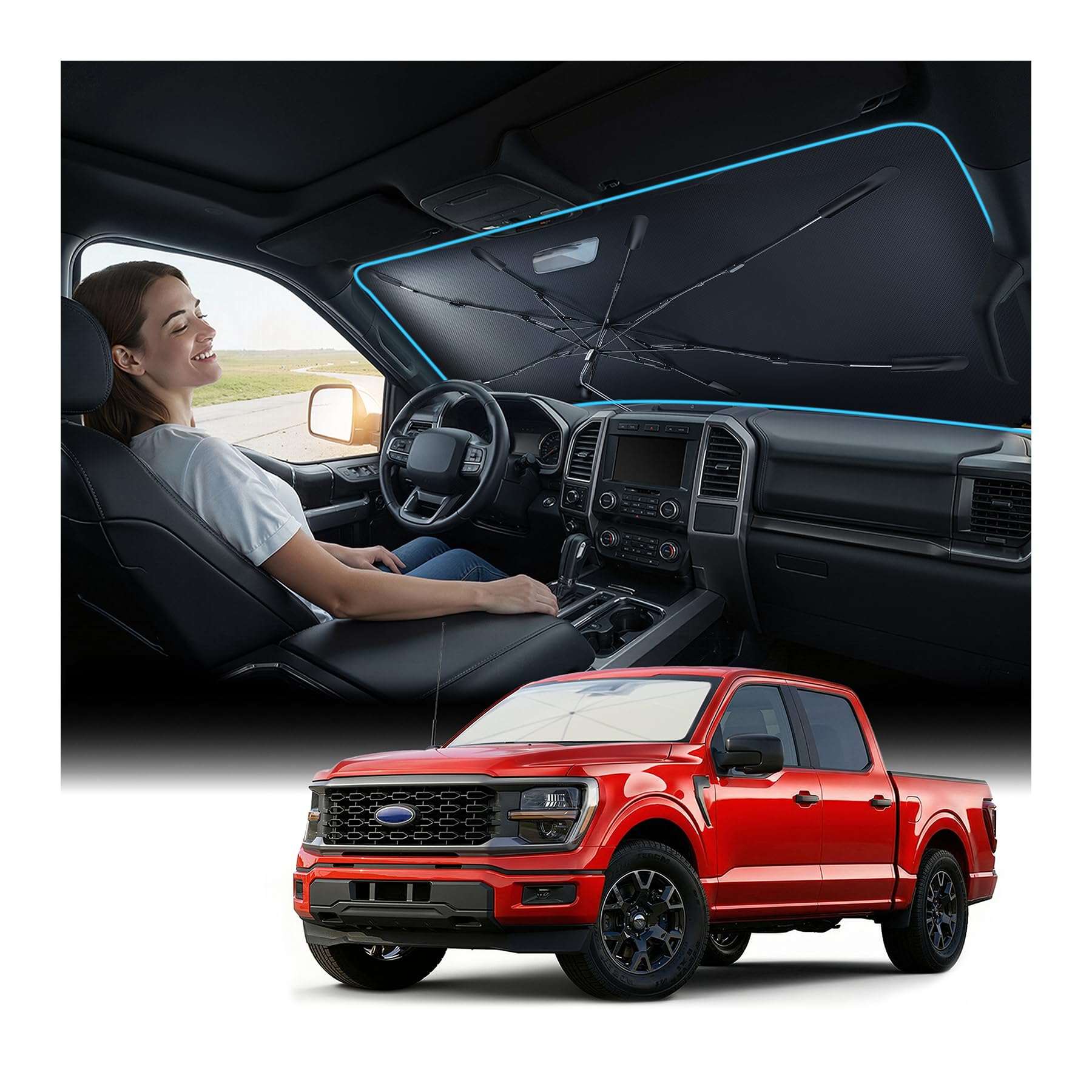 Foldable Windshield Sun Shade Umbrella for Cars