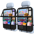 Backseat Car Organizer with Storage Pockets & Kick Mat