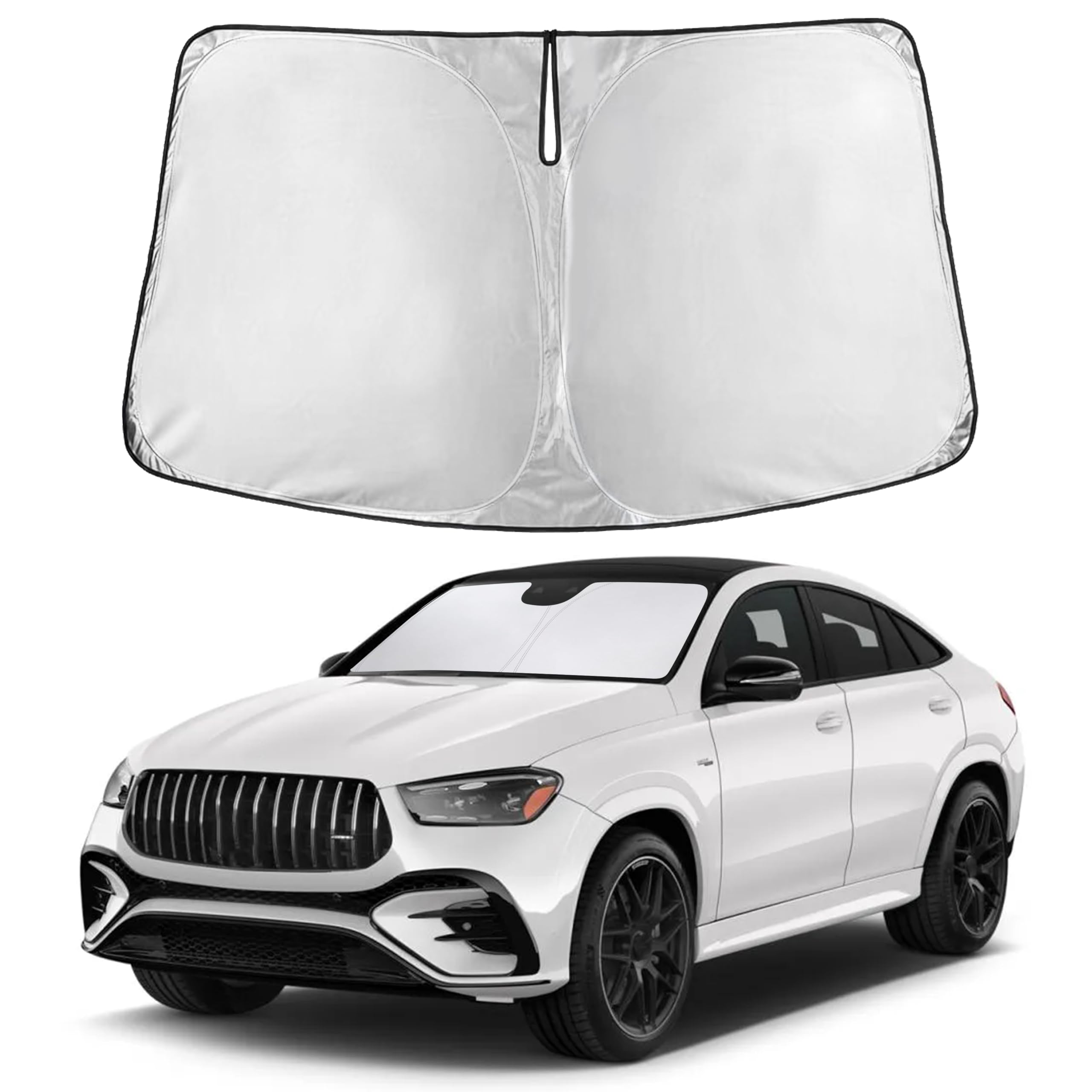 Front Windshield Sun Shade & Car Window Sun Visor