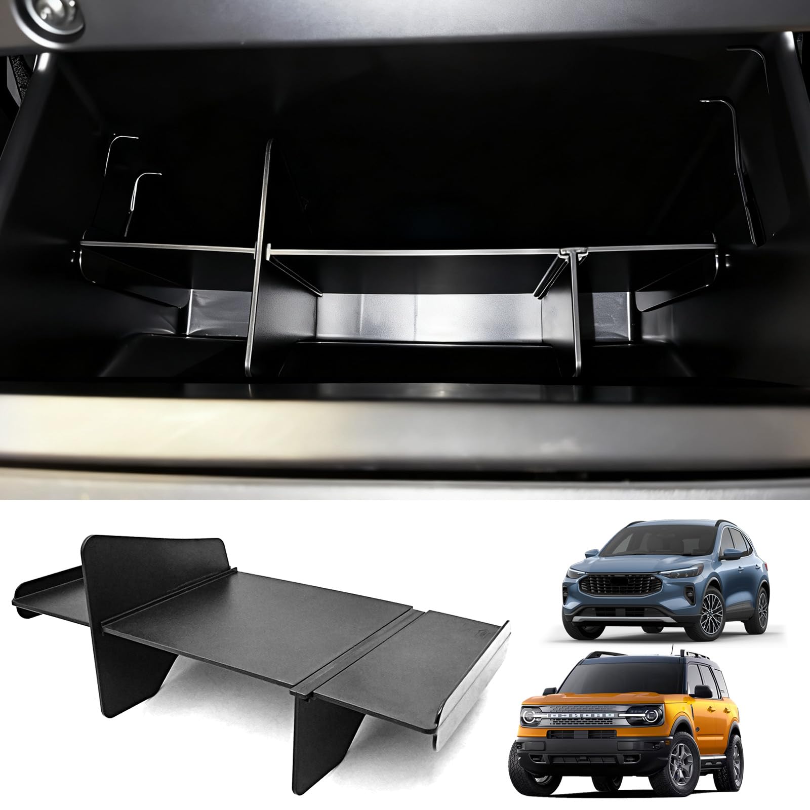 Durable ABS Car Interior Storage Organizer Tray
