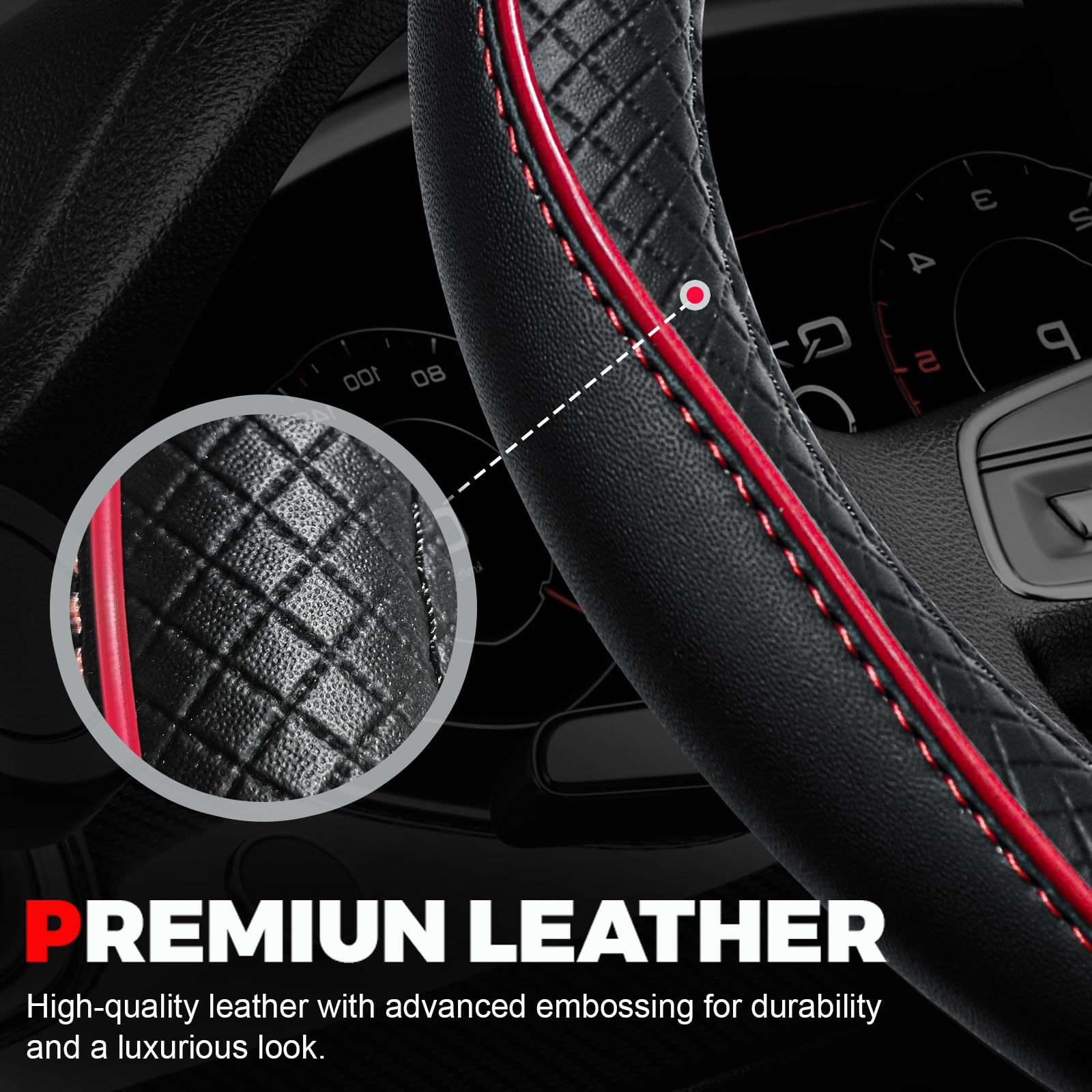 Durable Non-Slip Car Steering Wheel Cover for Daily Driving