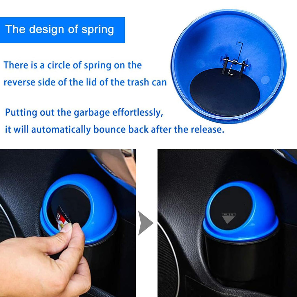 Portable Mini Car Trash Can for Interior Storage & Cleanup