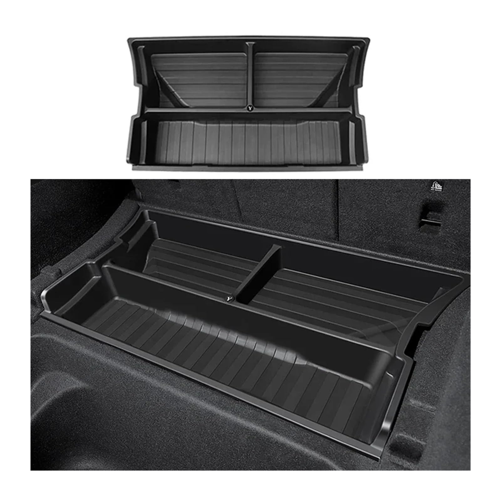 Rear Trunk Storage Organizer Bins for Tesla Model Y 2020–2024