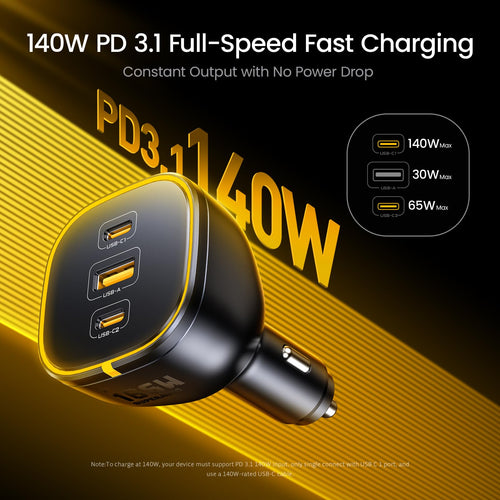 165W USB-C Laptop Car Charger & 40000mAh Power Bank