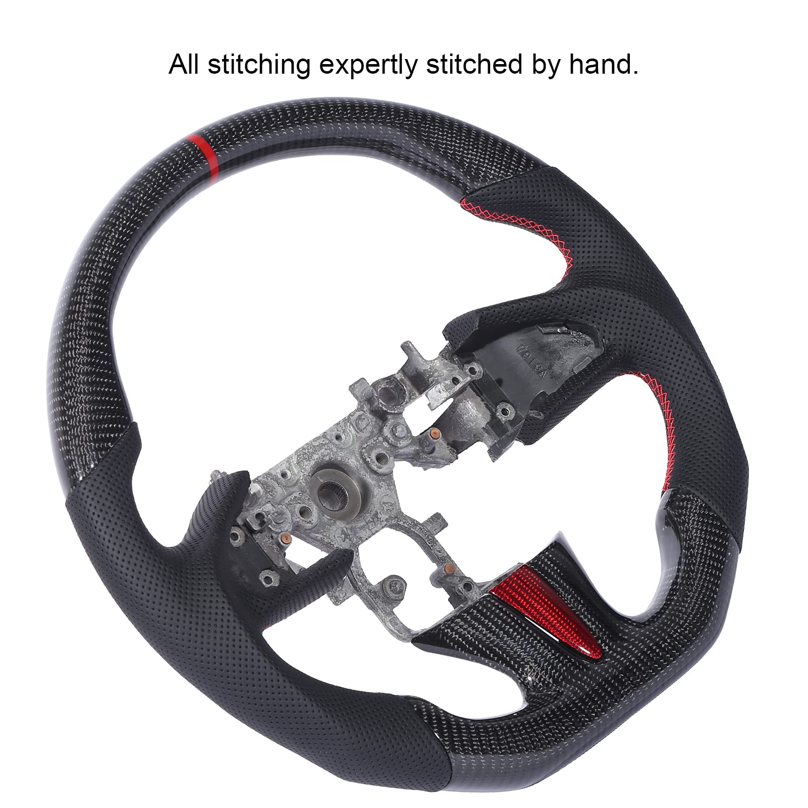 Breathable Carbon Fiber Leather Steering Wheel Cover