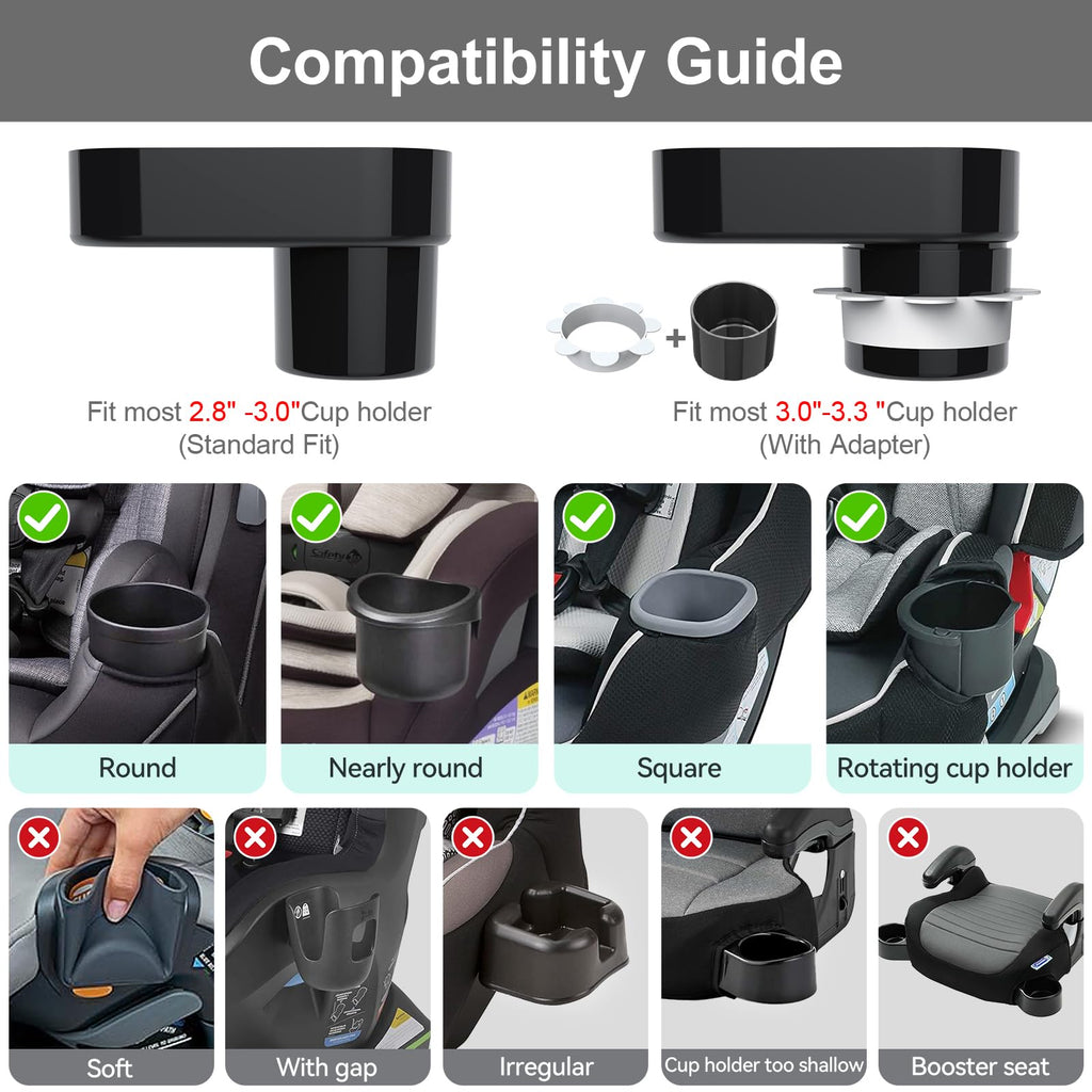 Universal Toddler Car Seat Snack Tray for Road Trips