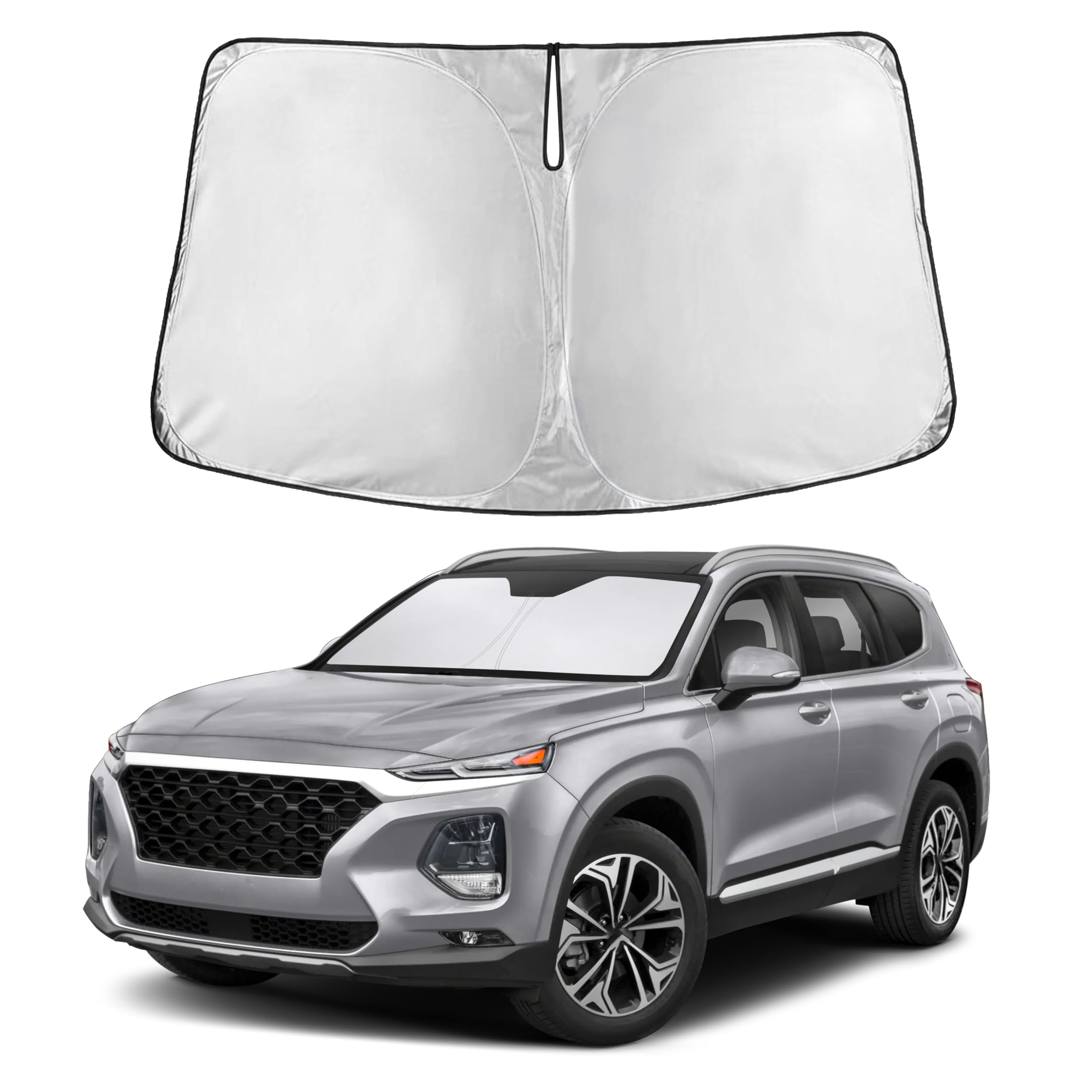 Front Windshield Sun Shade & Car Window Sun Visor