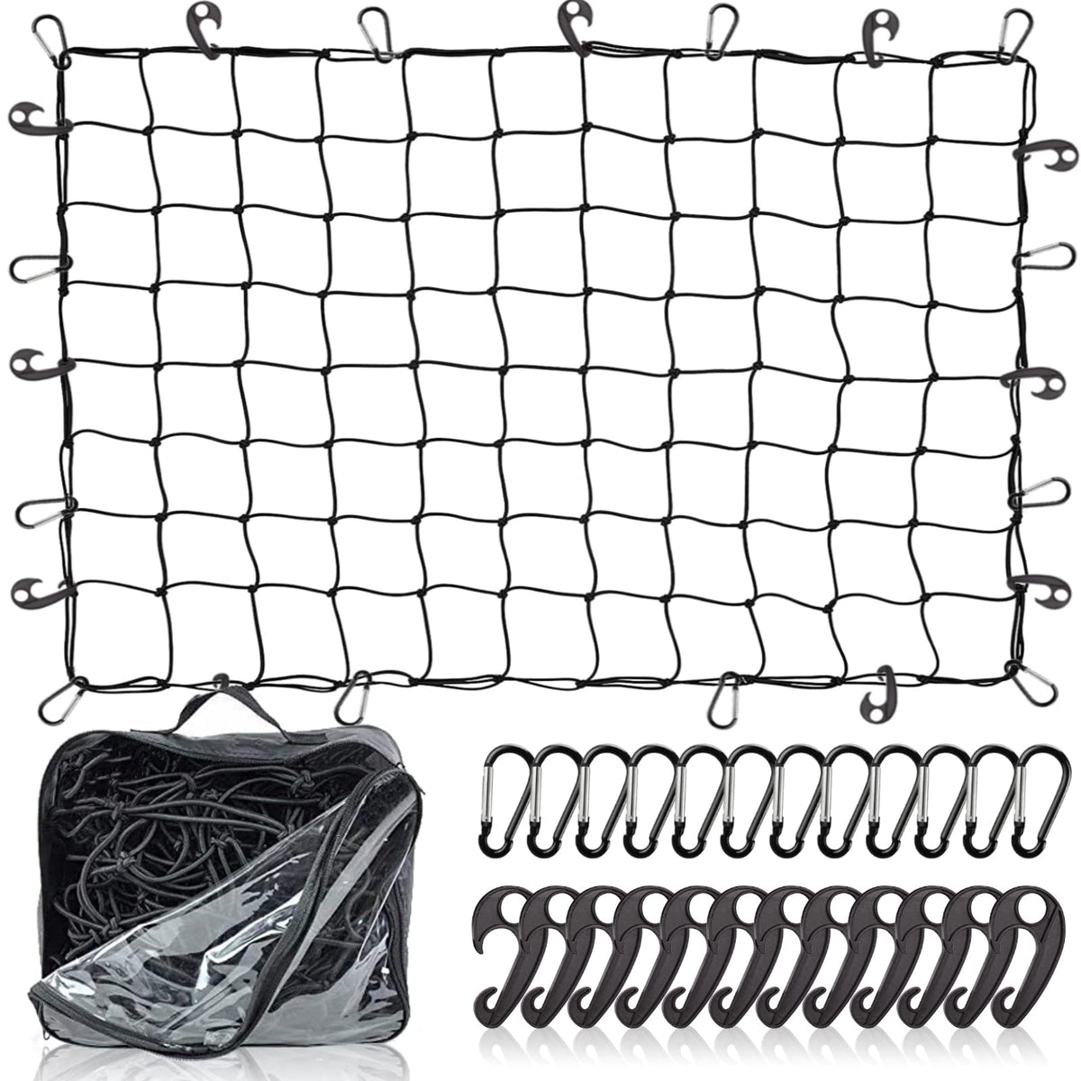 Universal Car Cargo Net for Trunk Storage & Organization