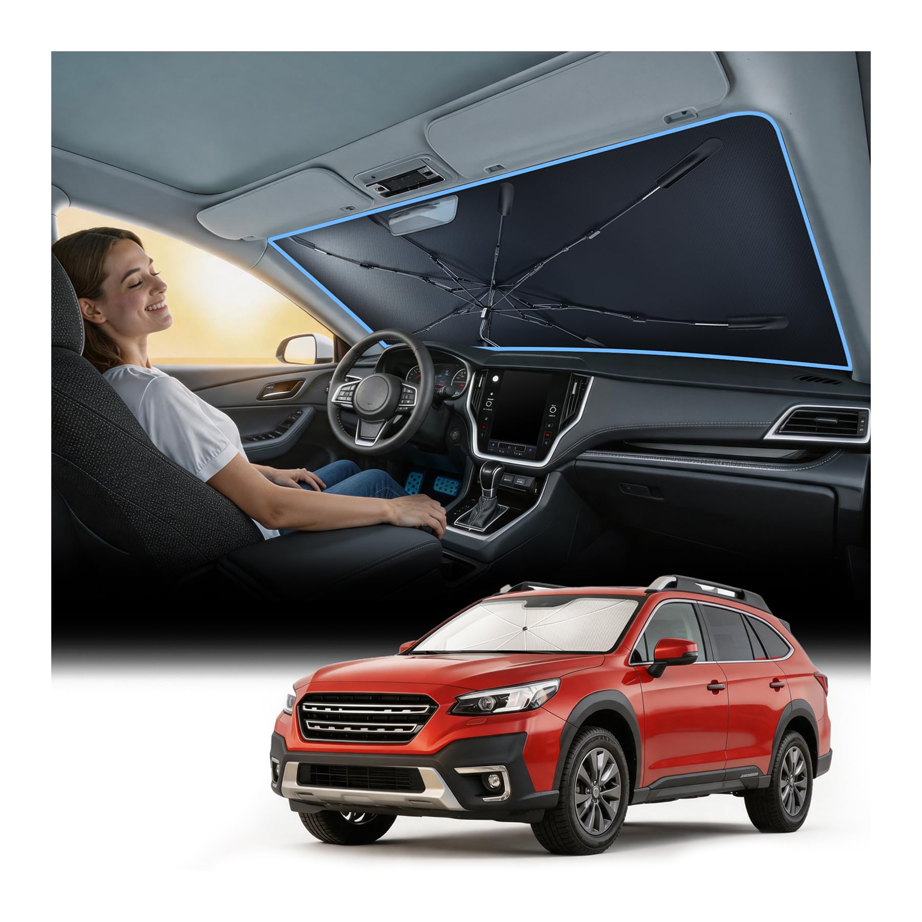 Foldable Windshield Sun Shade Umbrella for Cars
