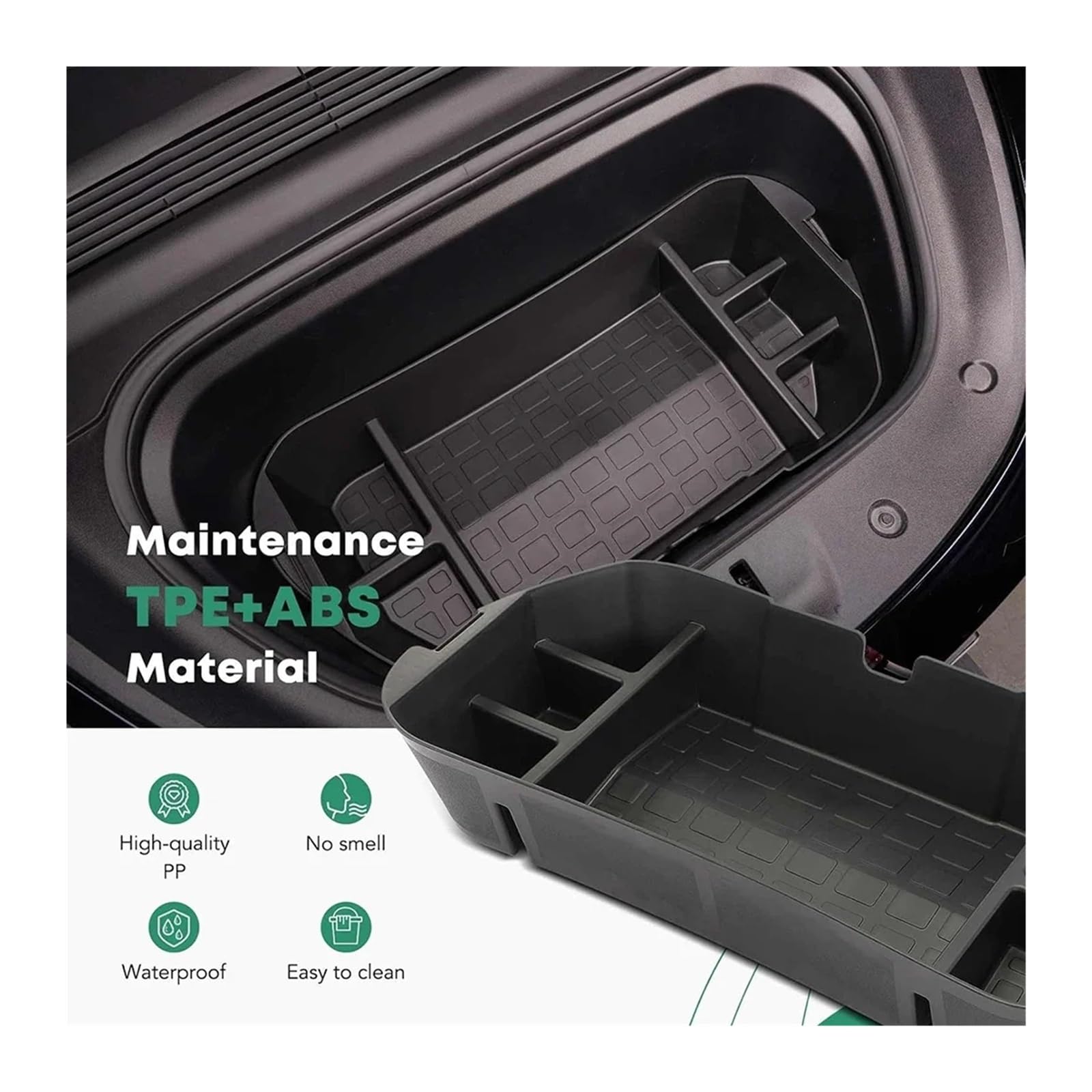 Rear Trunk Storage Organizer Bins for Tesla Model Y 2020–2024