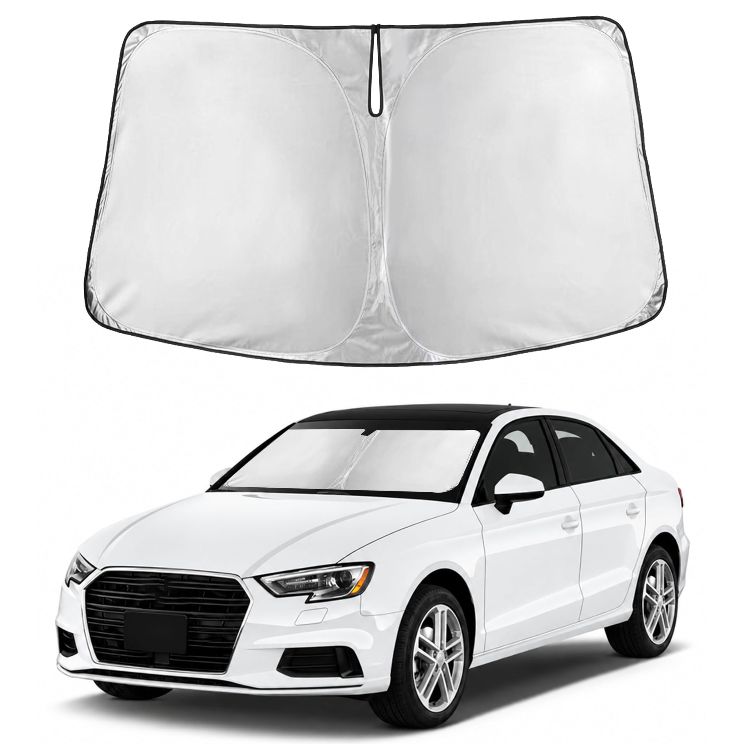 Front Windshield Sun Shade & Car Window Sun Visor