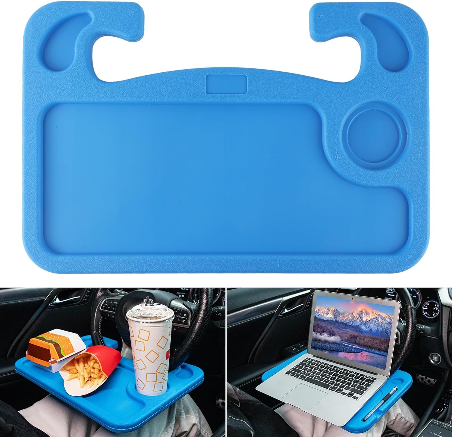 Portable Steering Wheel Desk for Laptop, Food & Work