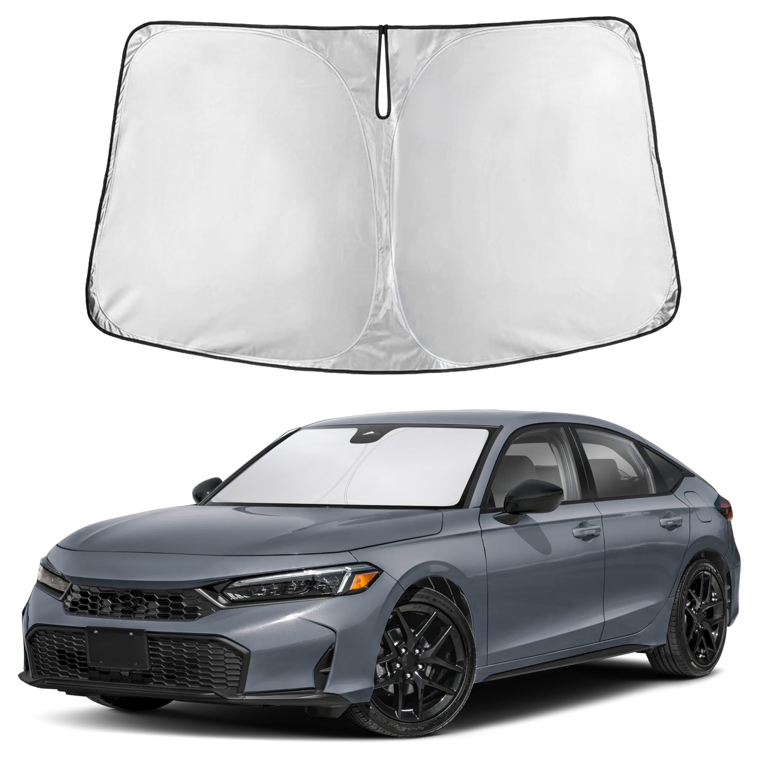 Front Windshield Sun Shade & Car Window Sun Visor
