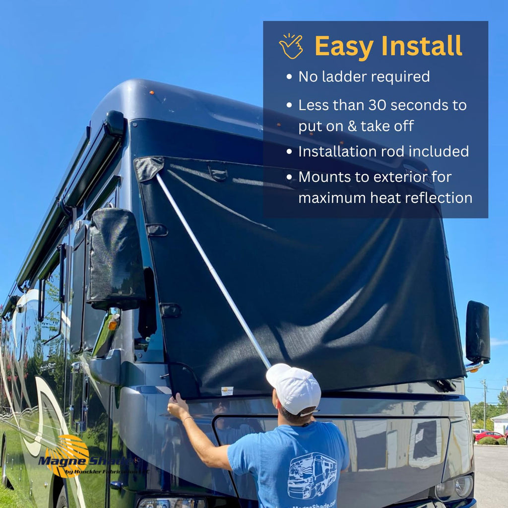 Magnetic RV Windshield Sun Shade for Heat Reduction