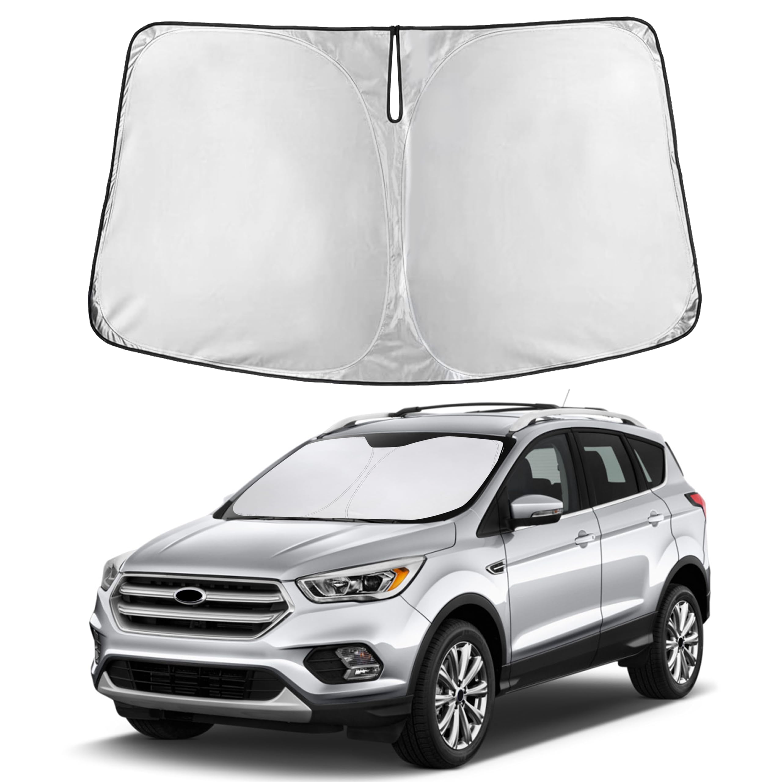 Front Windshield Sun Shade & Car Window Sun Visor